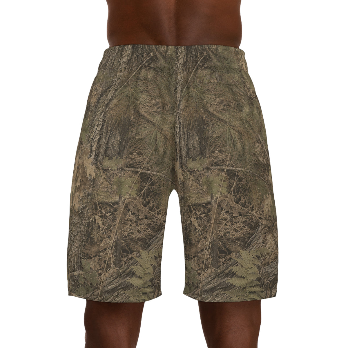 Camo Jogger Shorts — Southern Static Orange Logo