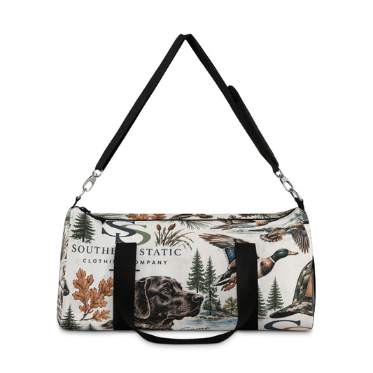 Outdoor Pines Duffel Bag — Vintage Forest Camping Travel Bag