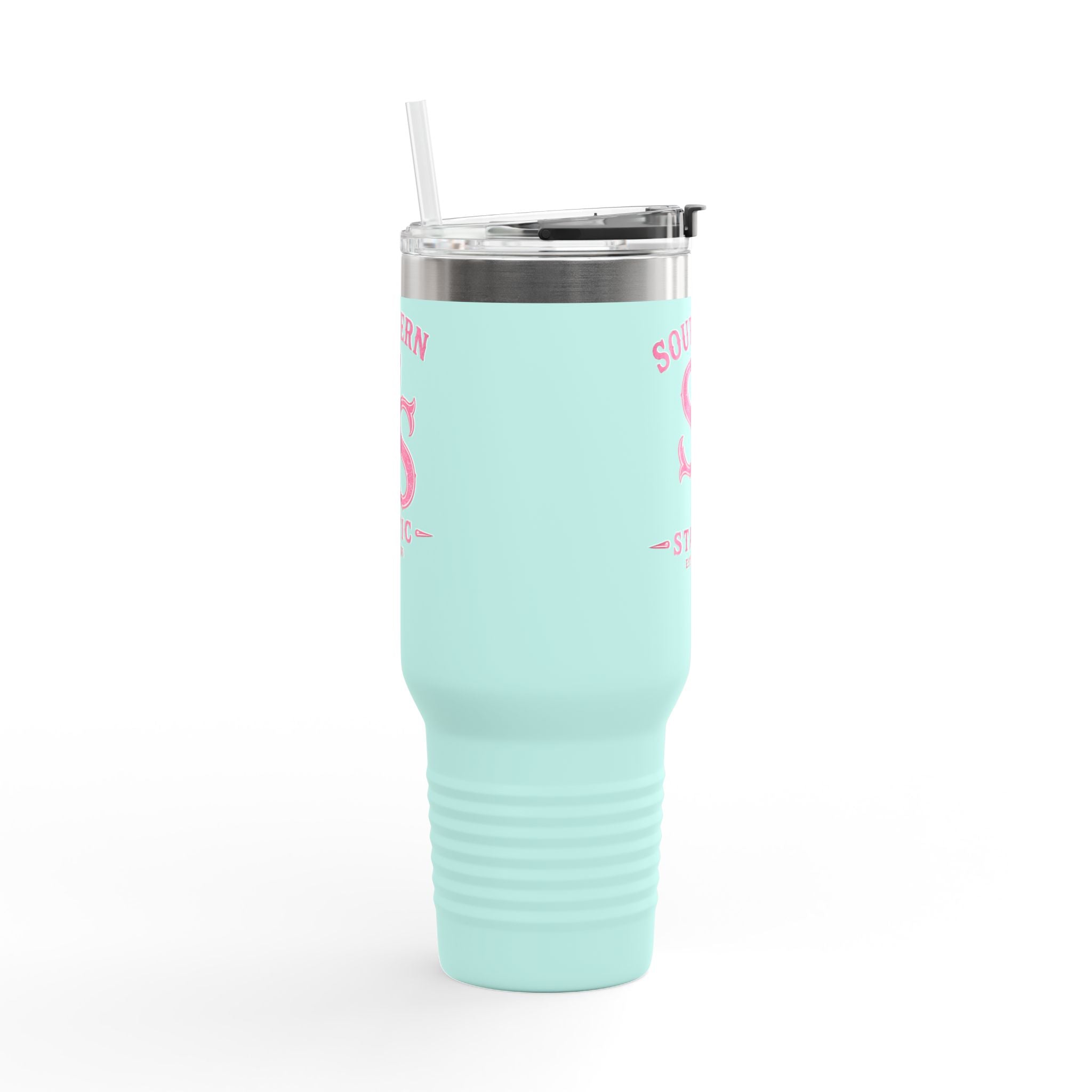 40oz Insulated Travel Mug — Southern Static Pink Logo