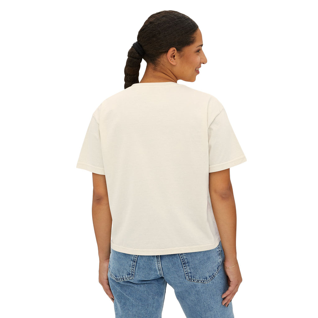 Southern Static Women's Boxy Tee – Retro Camo Script Logo