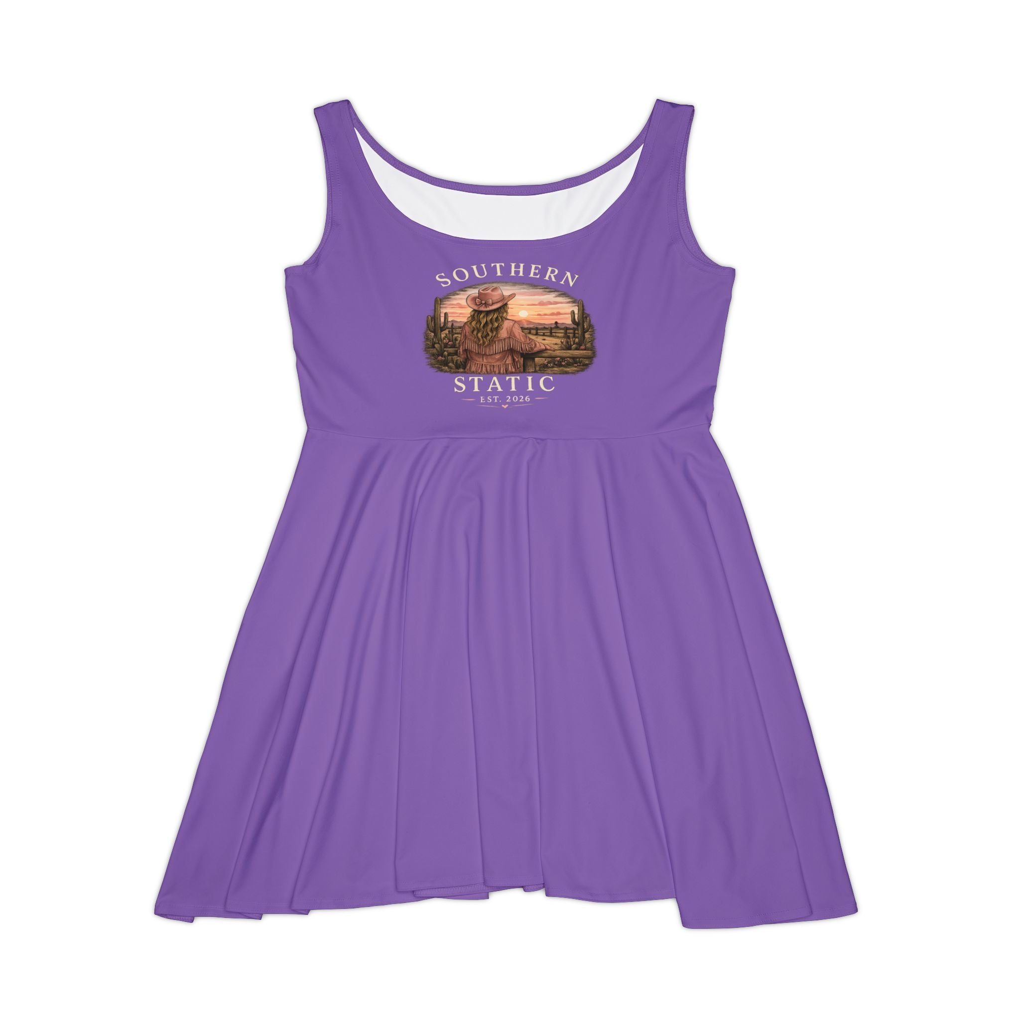 Vintage Skater Dress – 'Adventure Awaits' Scenic Graphic