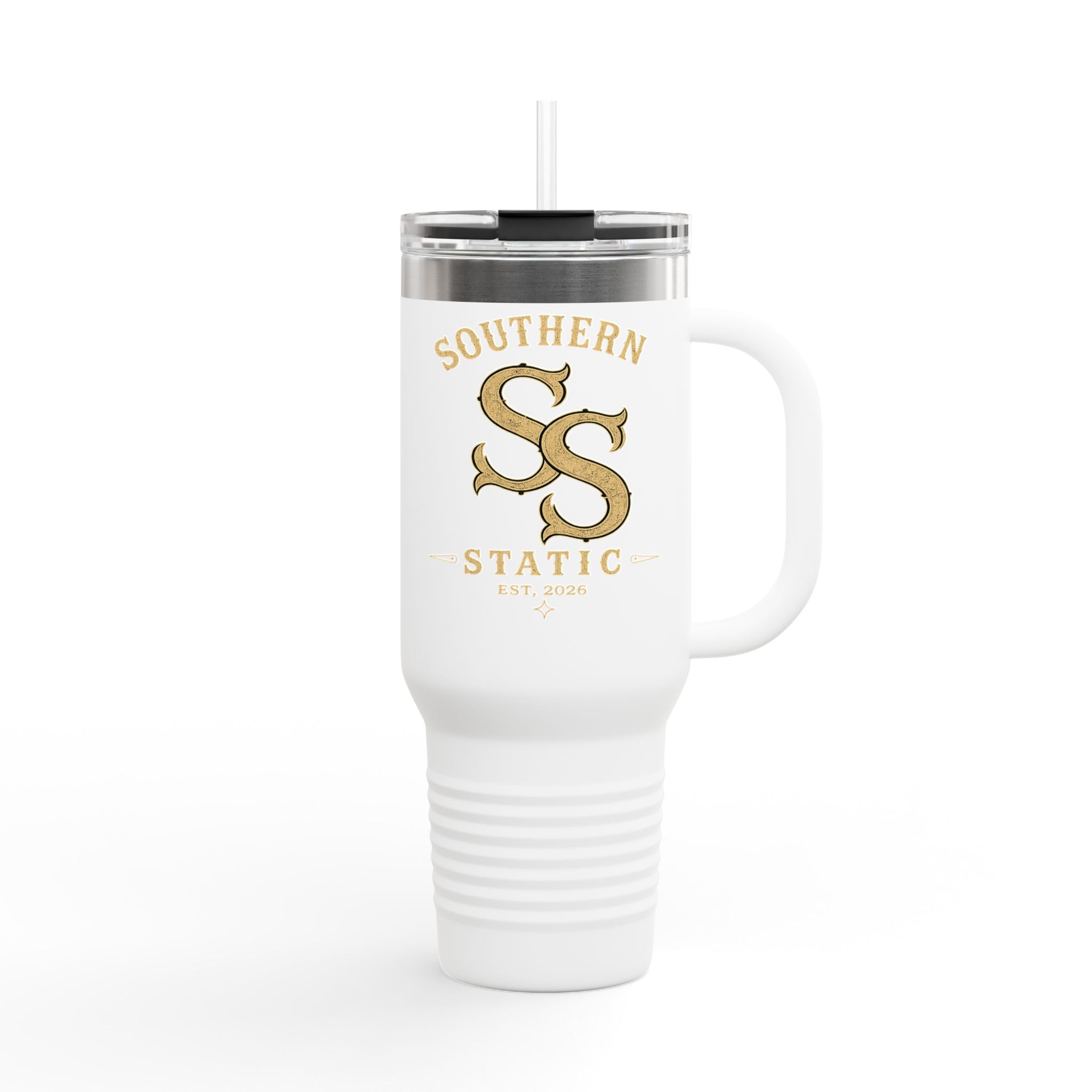40oz Insulated Travel Mug — Southern Static Logo Stainless Tumbler