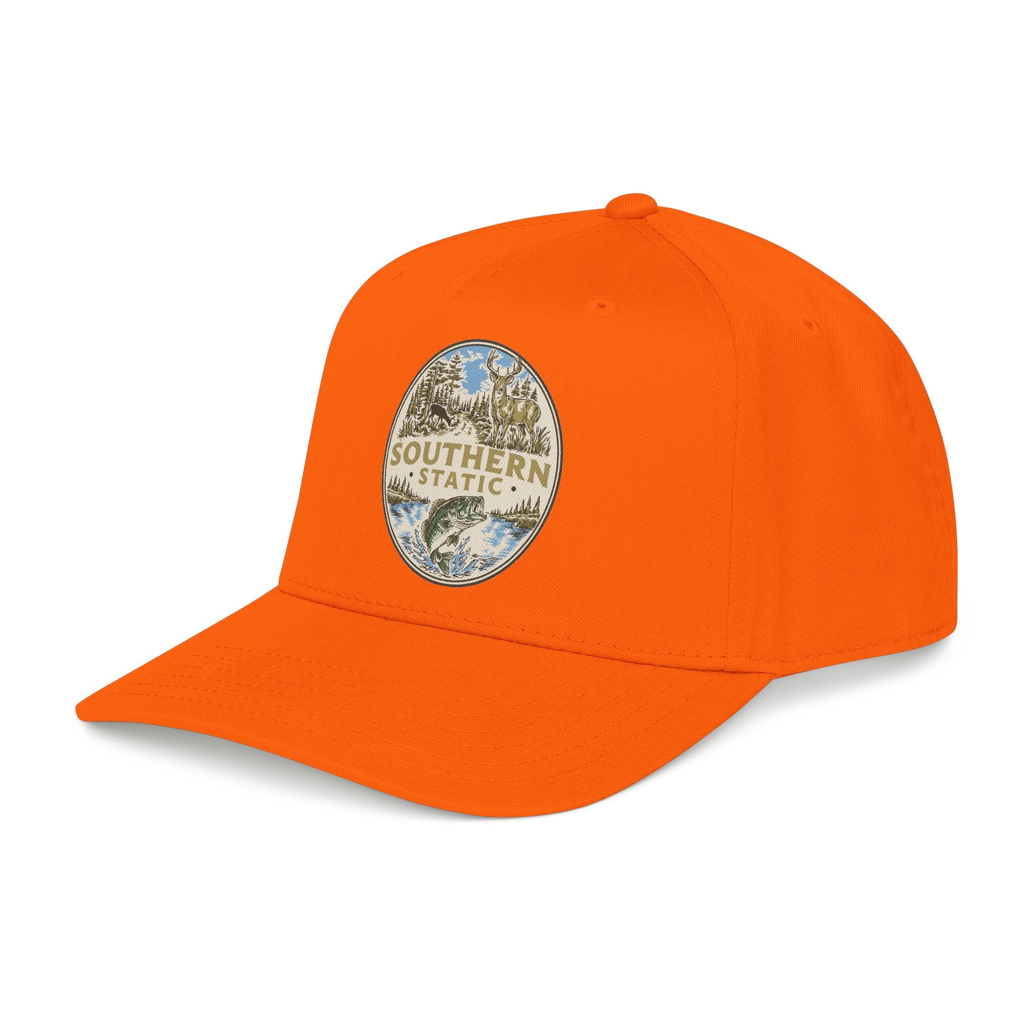 Southern Static Mid-Profile Baseball Cap — Retro Script Logo Hat