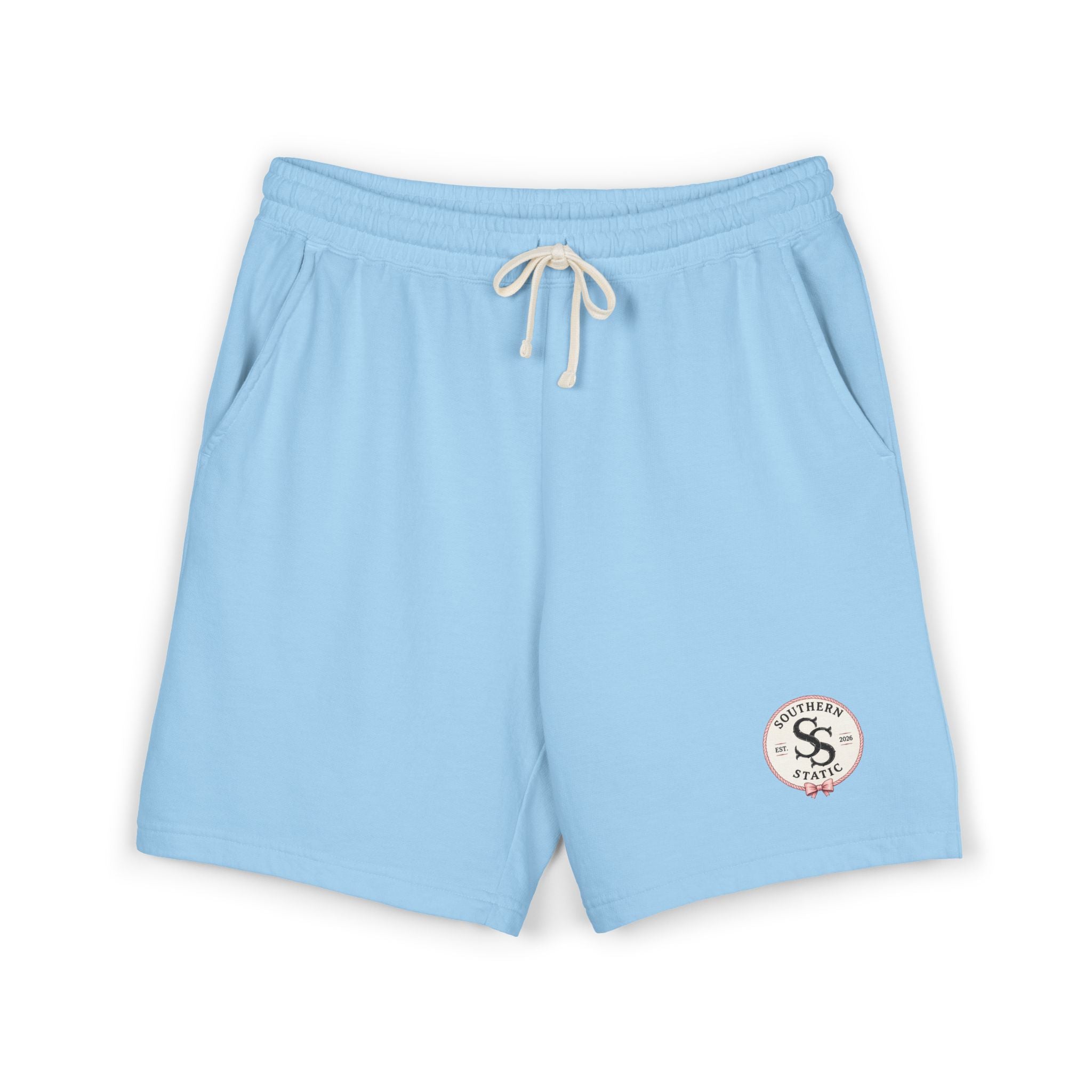 Lightweight Garment-Dyed Fleece Sweat Shorts — Casual Everyday Lounge Shorts