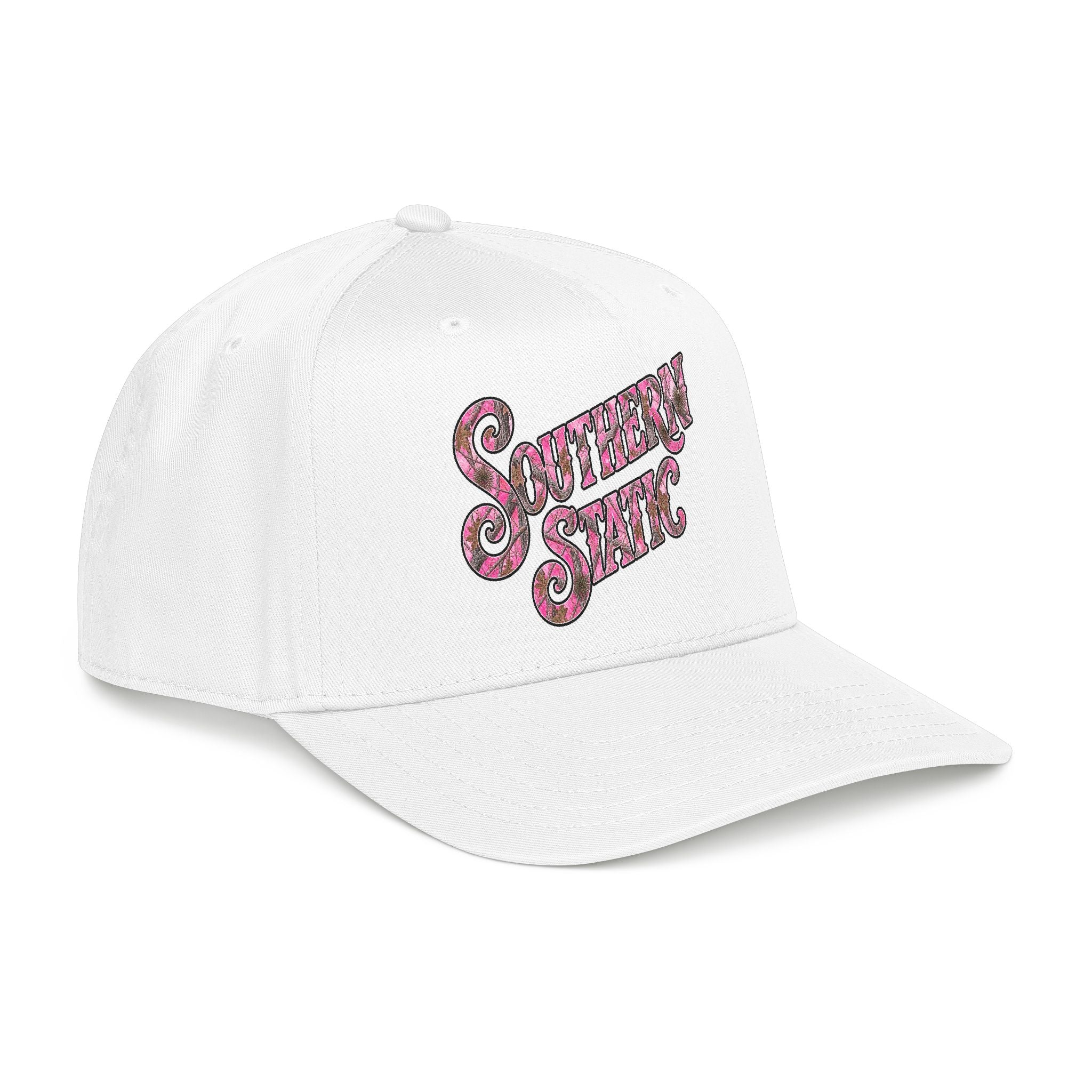 Mid Profile Baseball Cap — 'Southern State' Retro Floral Logo Hat