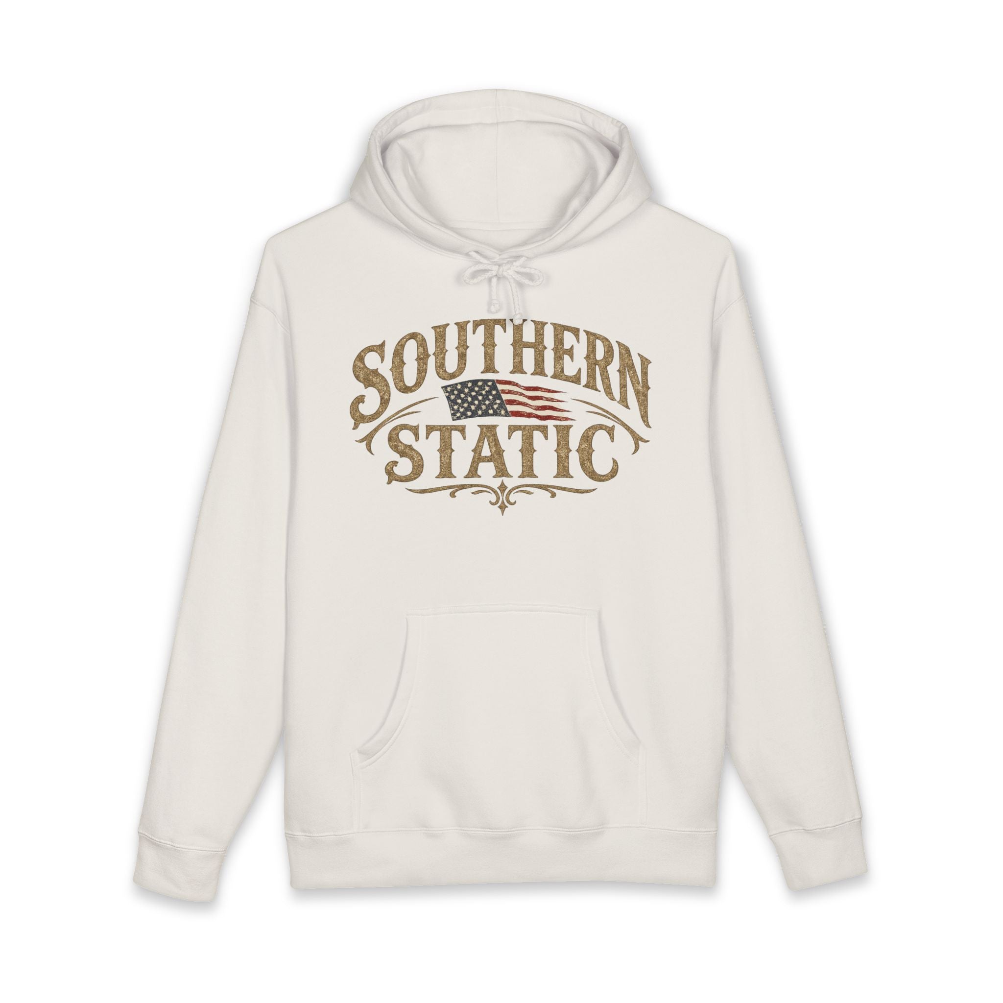 Southern Static distressed flag Hoodie | Americana vintage logo sweatshirt