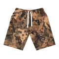 Camo Athletic Long Shorts — Brown Desert Print