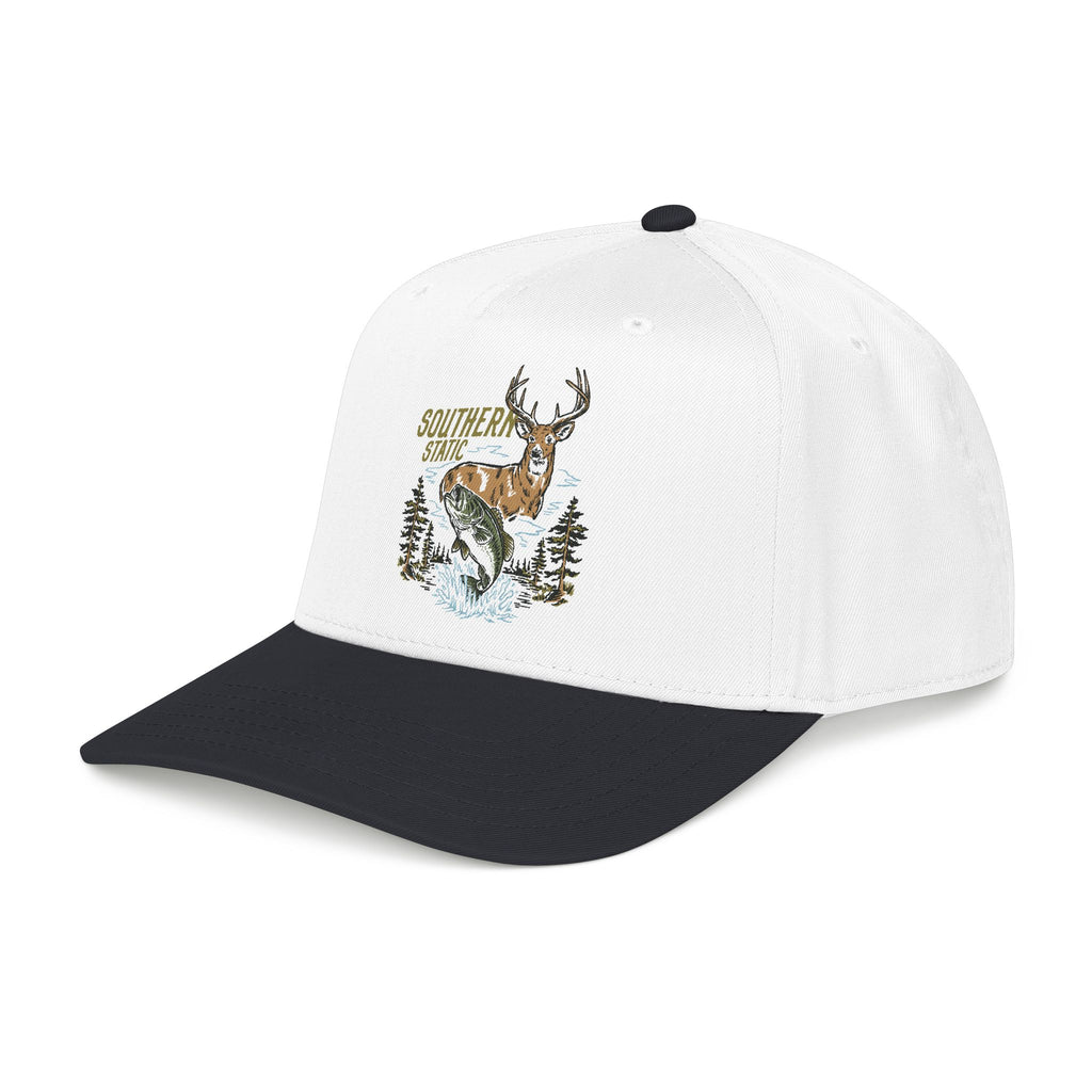 Fishing & Deer Outdoors Baseball Cap – "Southern Strive" Vintage Wildlife Embroidered Hat