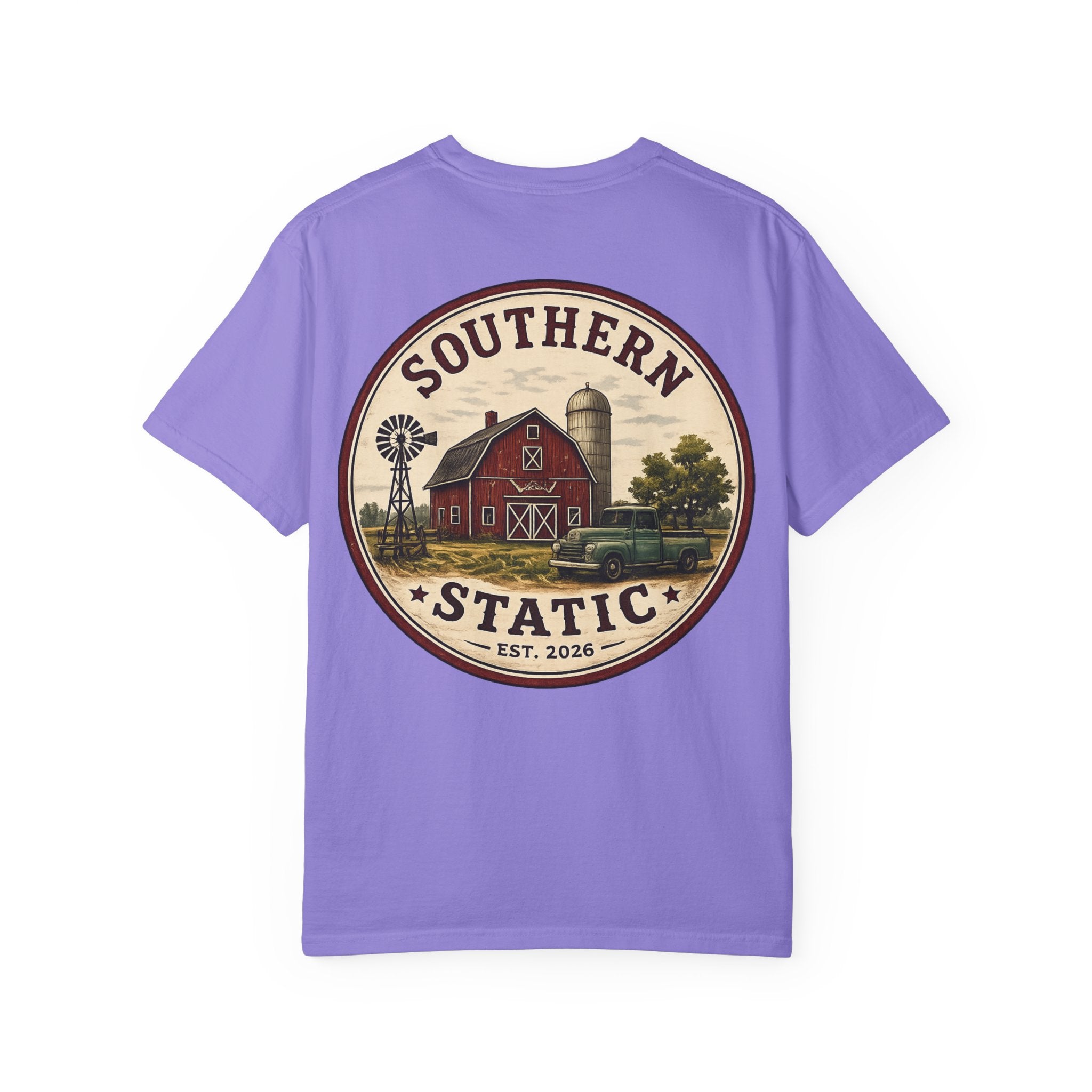 Southern Static Farm Logo T-Shirt — Vintage Barn Graphic