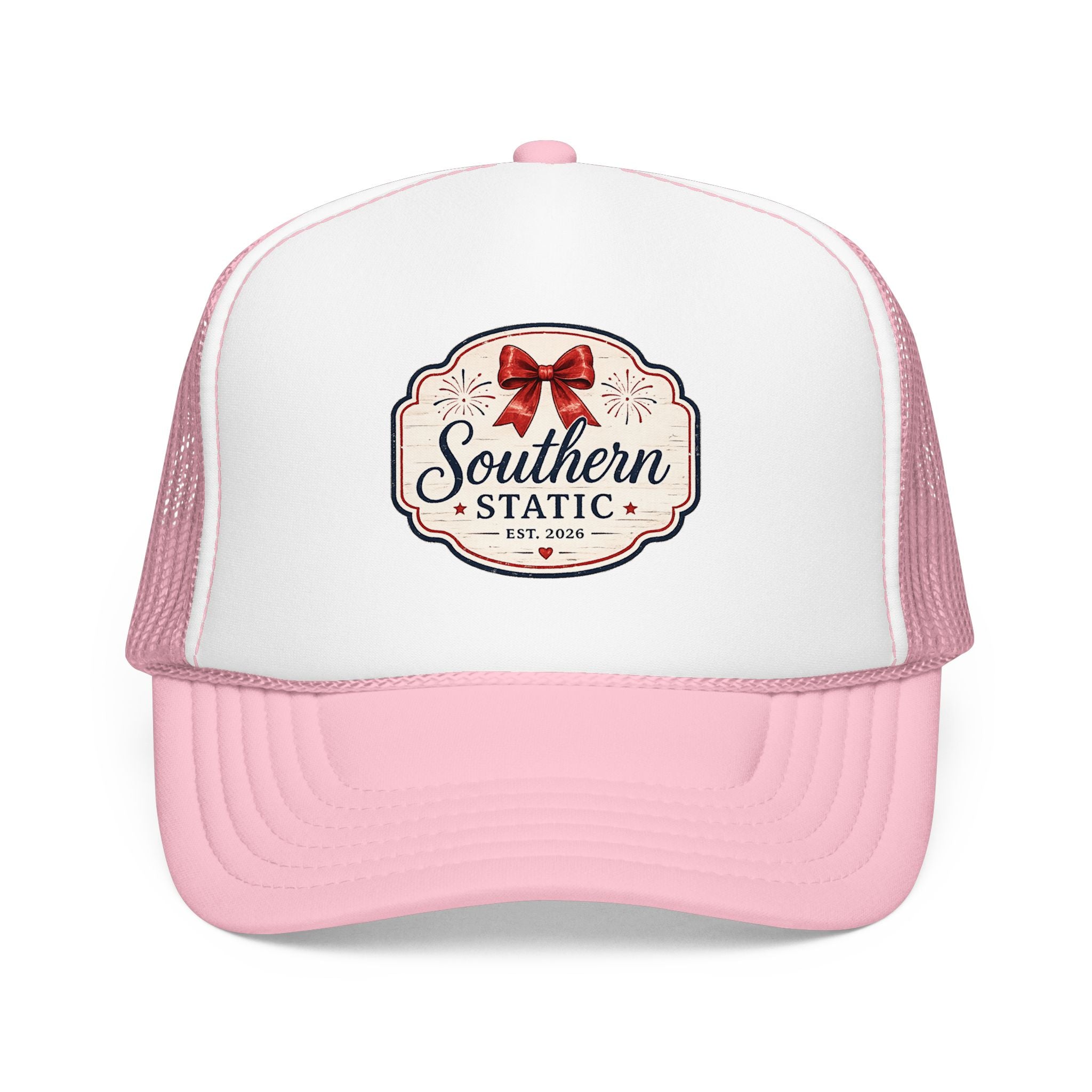 Women’s Southern Static Trucker Hat – Vintage Badge Logo Foam Cap