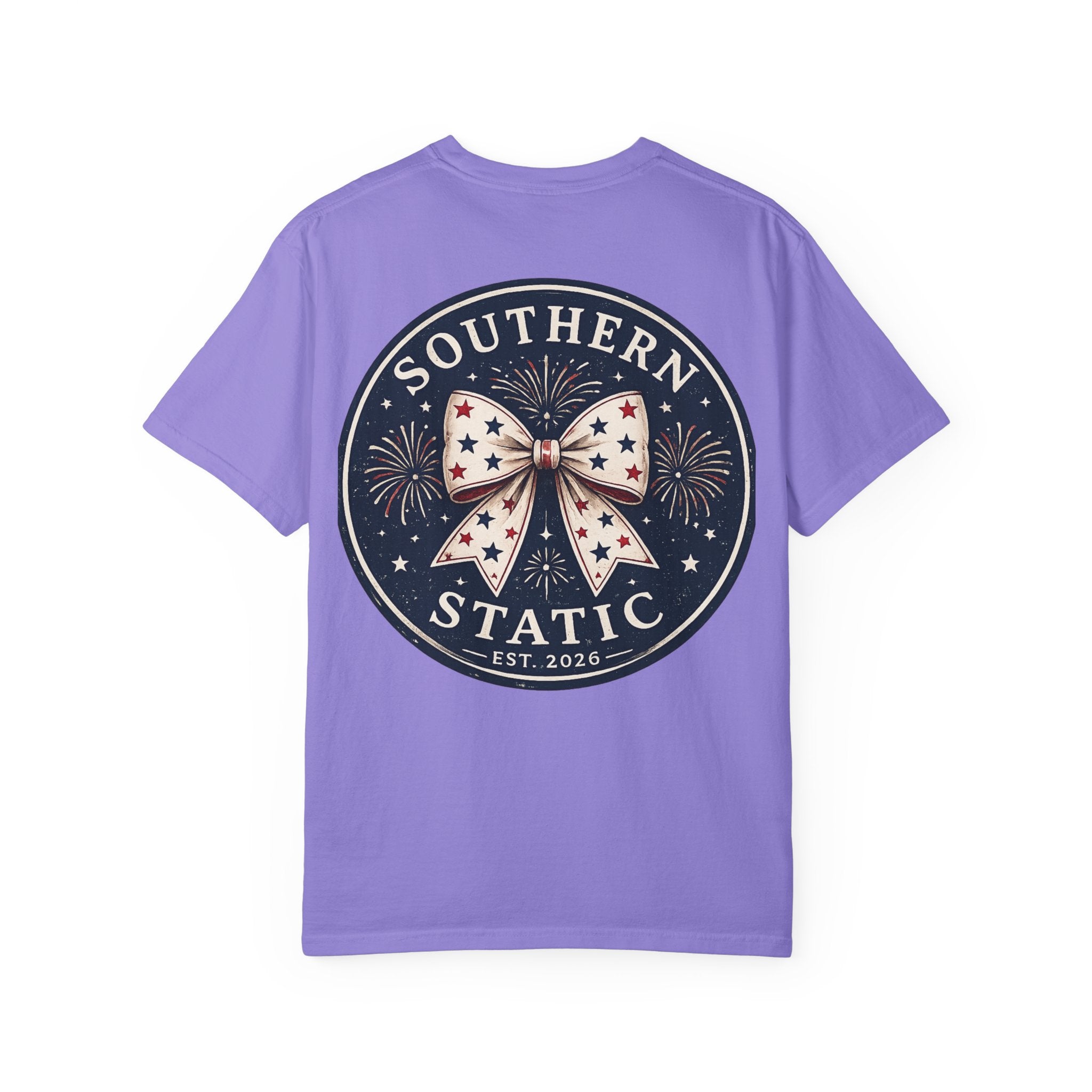 Women’s Southern Static Graphic T-Shirt — Patriotic Bow Logo Tee