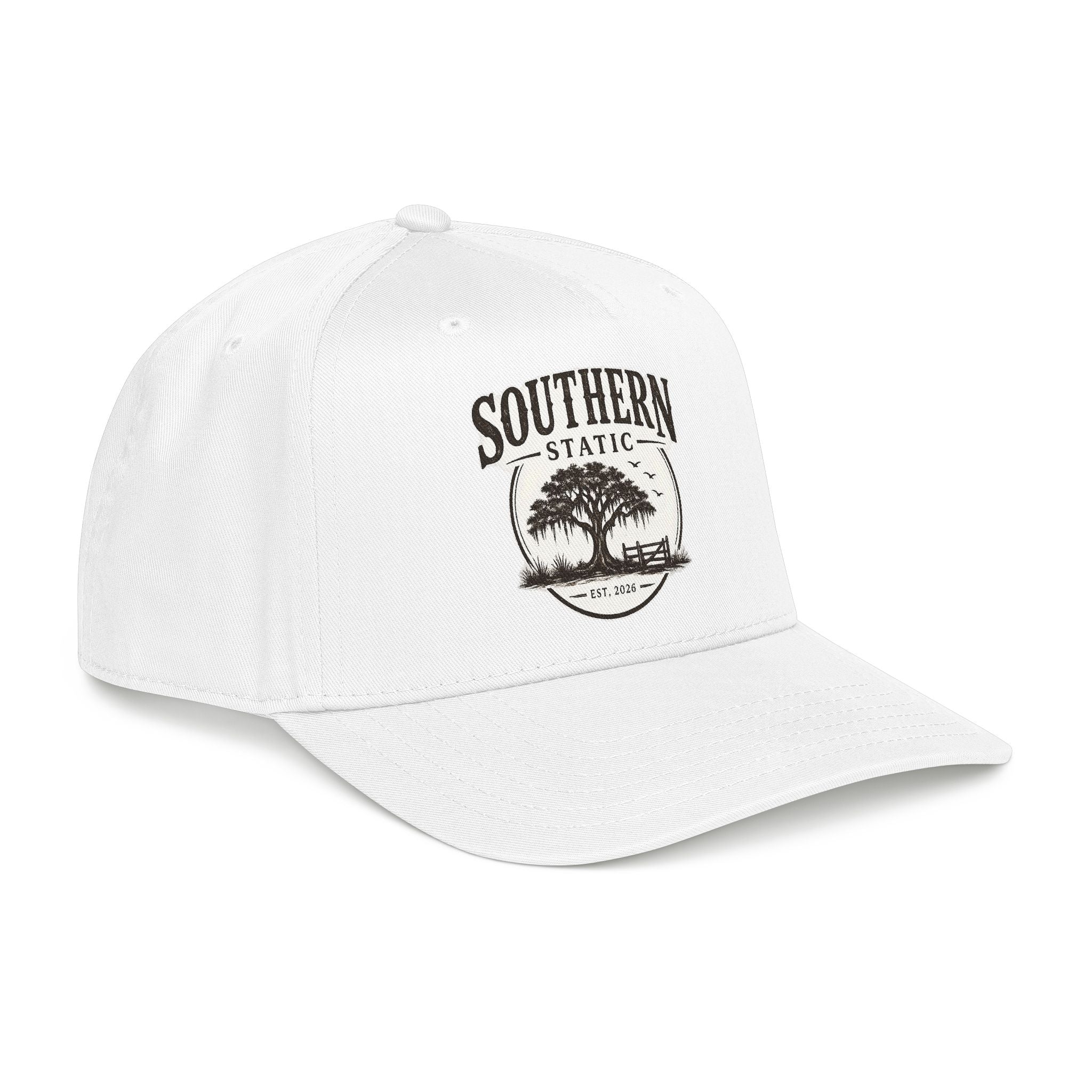 Southern Static Baseball Cap – Vintage Oak Tree Logo