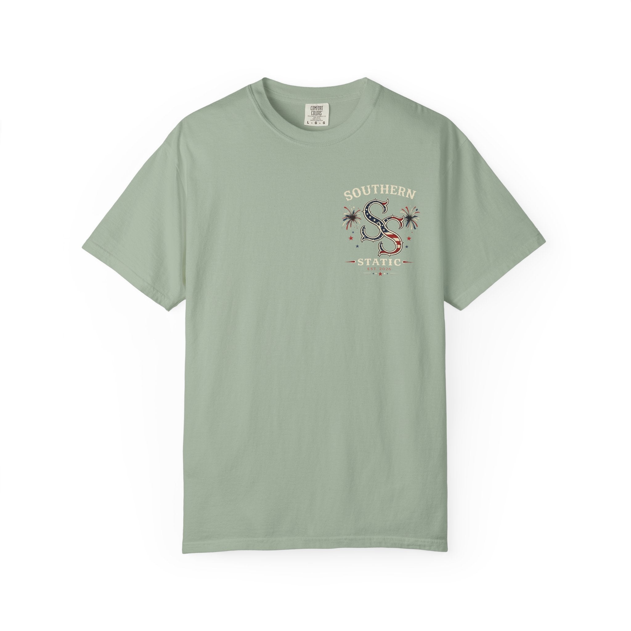 Women’s Southern Static Graphic T-Shirt — Patriotic Bow Logo Tee