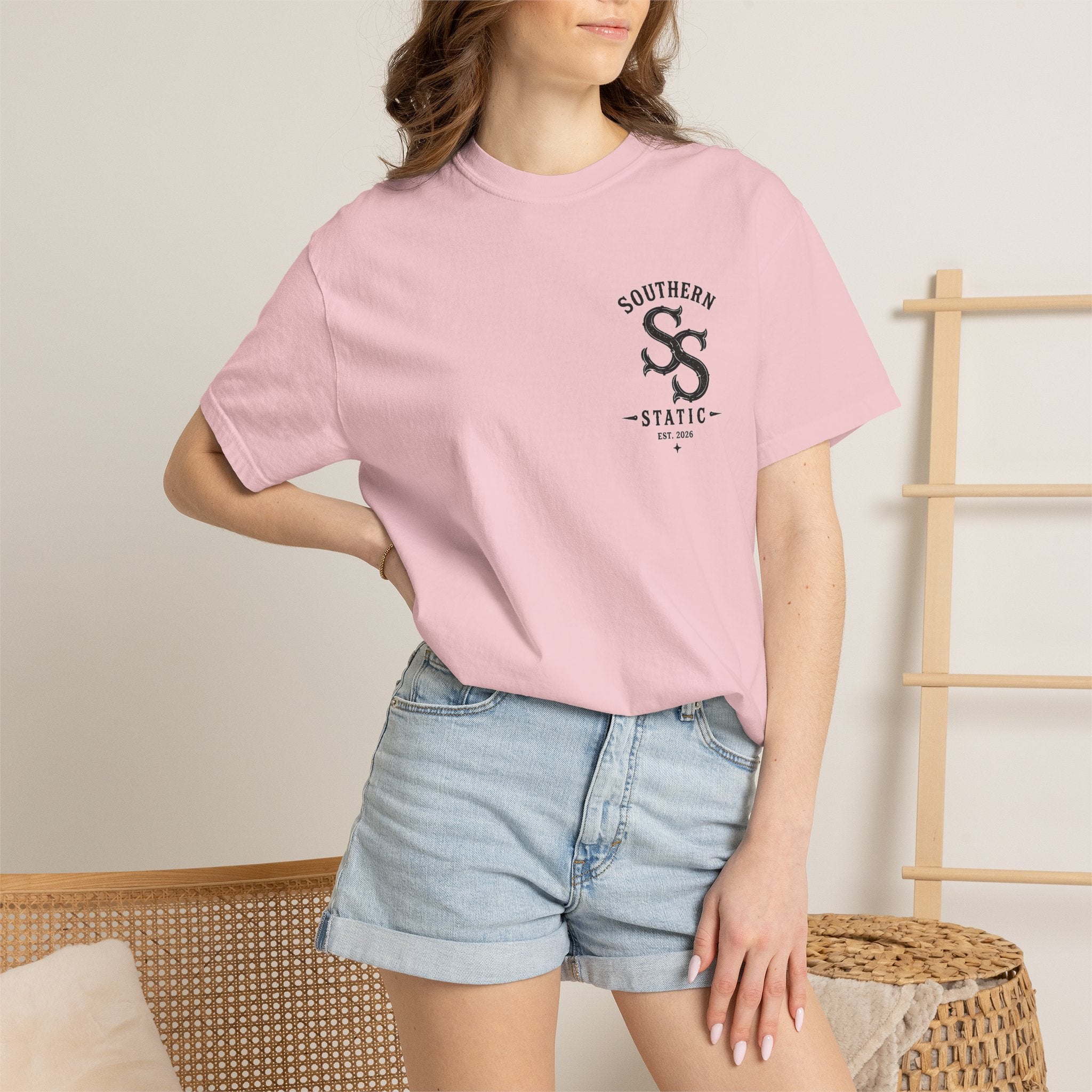 Southern Static Cow Farm T-Shirt — Vintage Ranch Graphic Tee