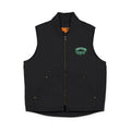 Green Camo Skull Embroidery Vest | Workwear Duck Cloth