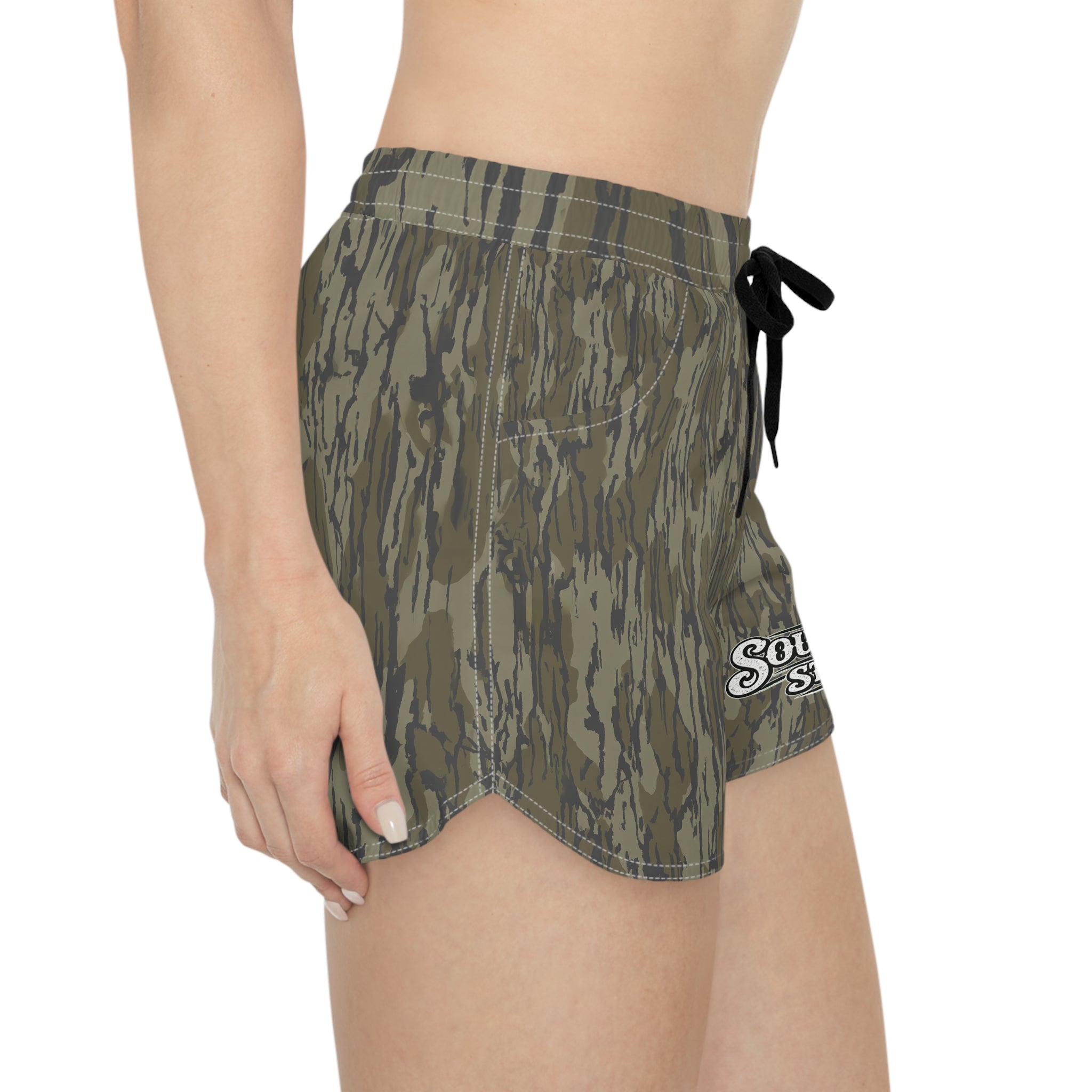 Southern Static Camo Women's Casual Shorts — Lightweight AOP Lounge & Activewear