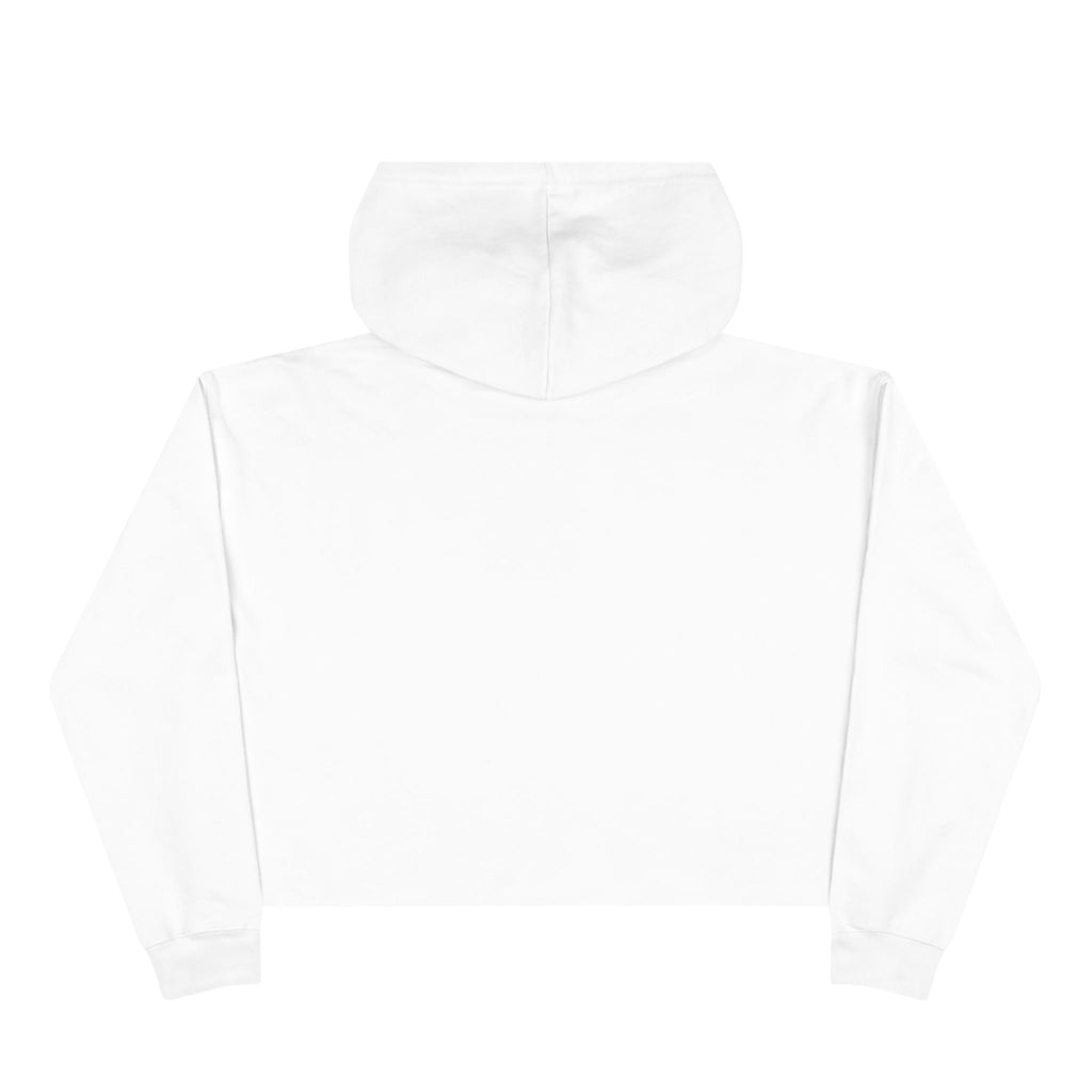 Southern Static Sunset Crop Hoodie — Scenic Mountain Forest Graphic Crop Hoodie