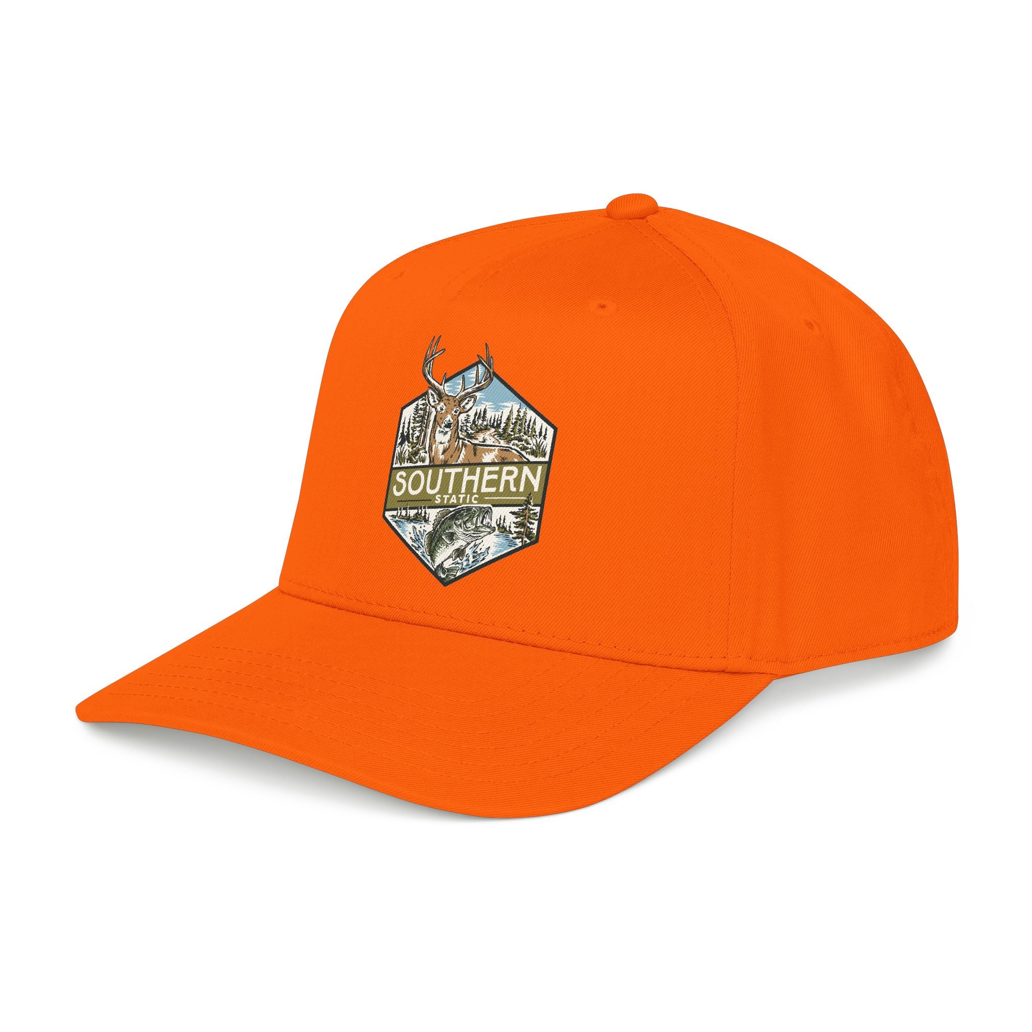 Southern Static Mid-Profile Baseball Cap — Retro Script Logo Hat