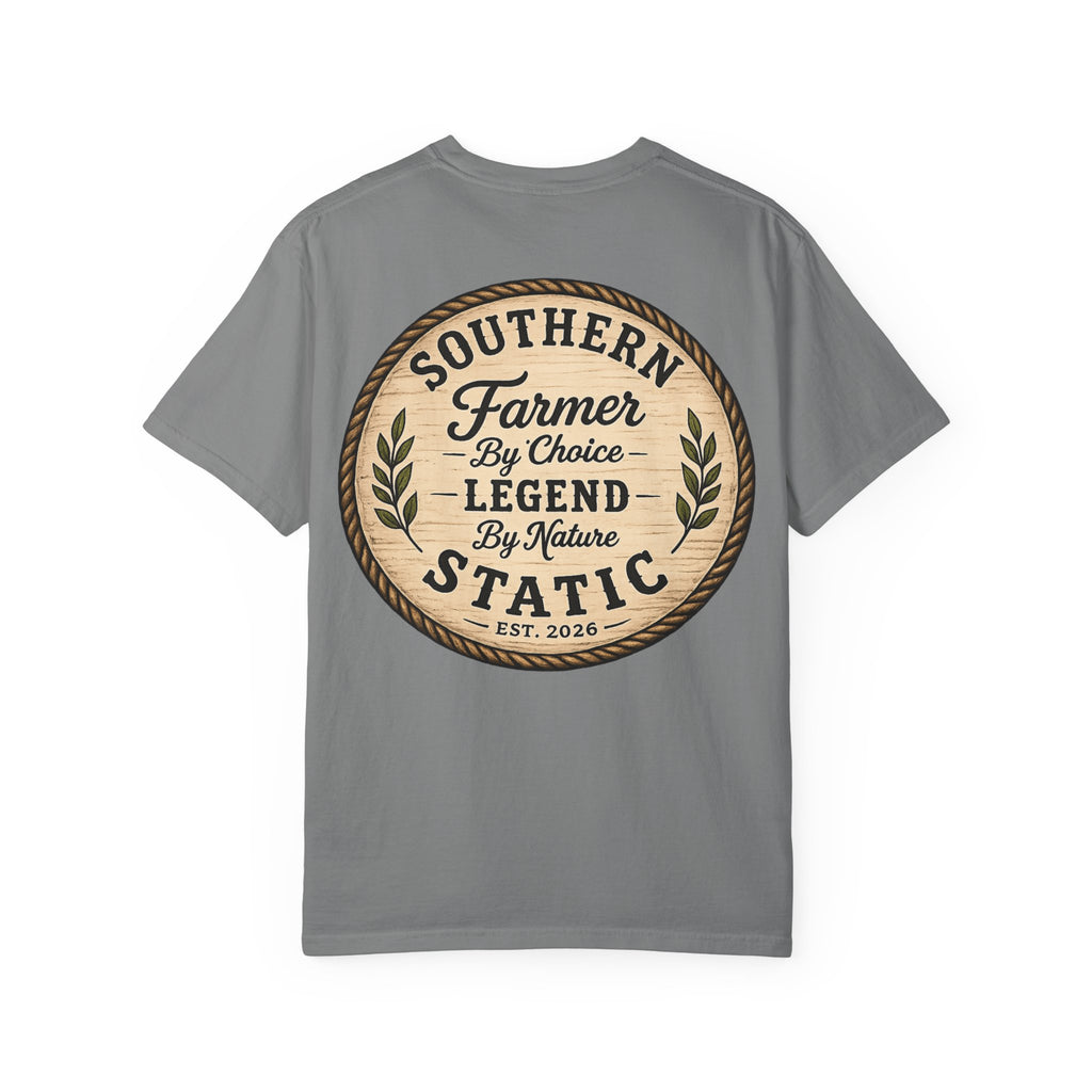 Southern Farmer By Choice T-Shirt — 'Southern Static' Vintage Farm Logo