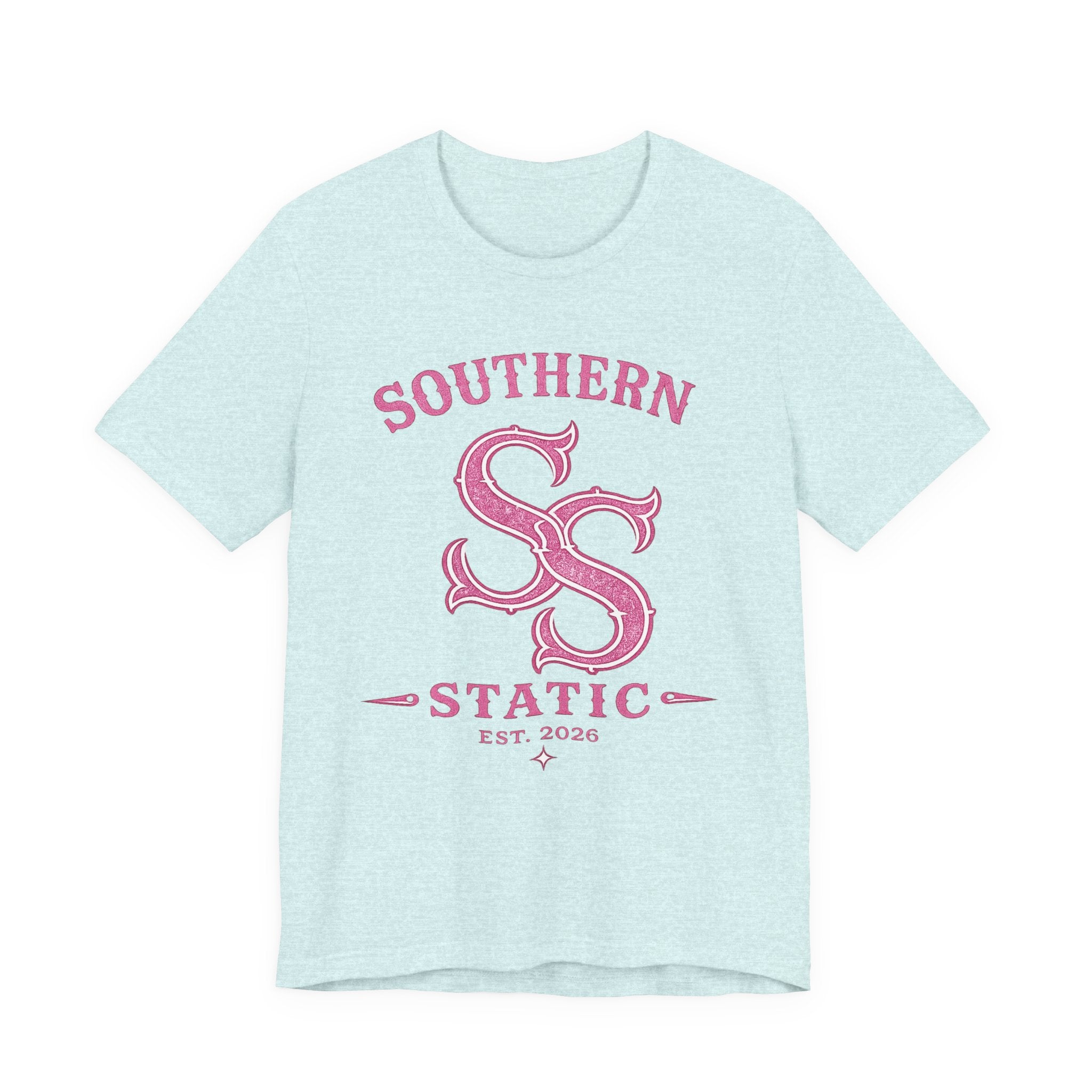 Southern Static Tee — Vintage Collegiate SS Logo Shirt