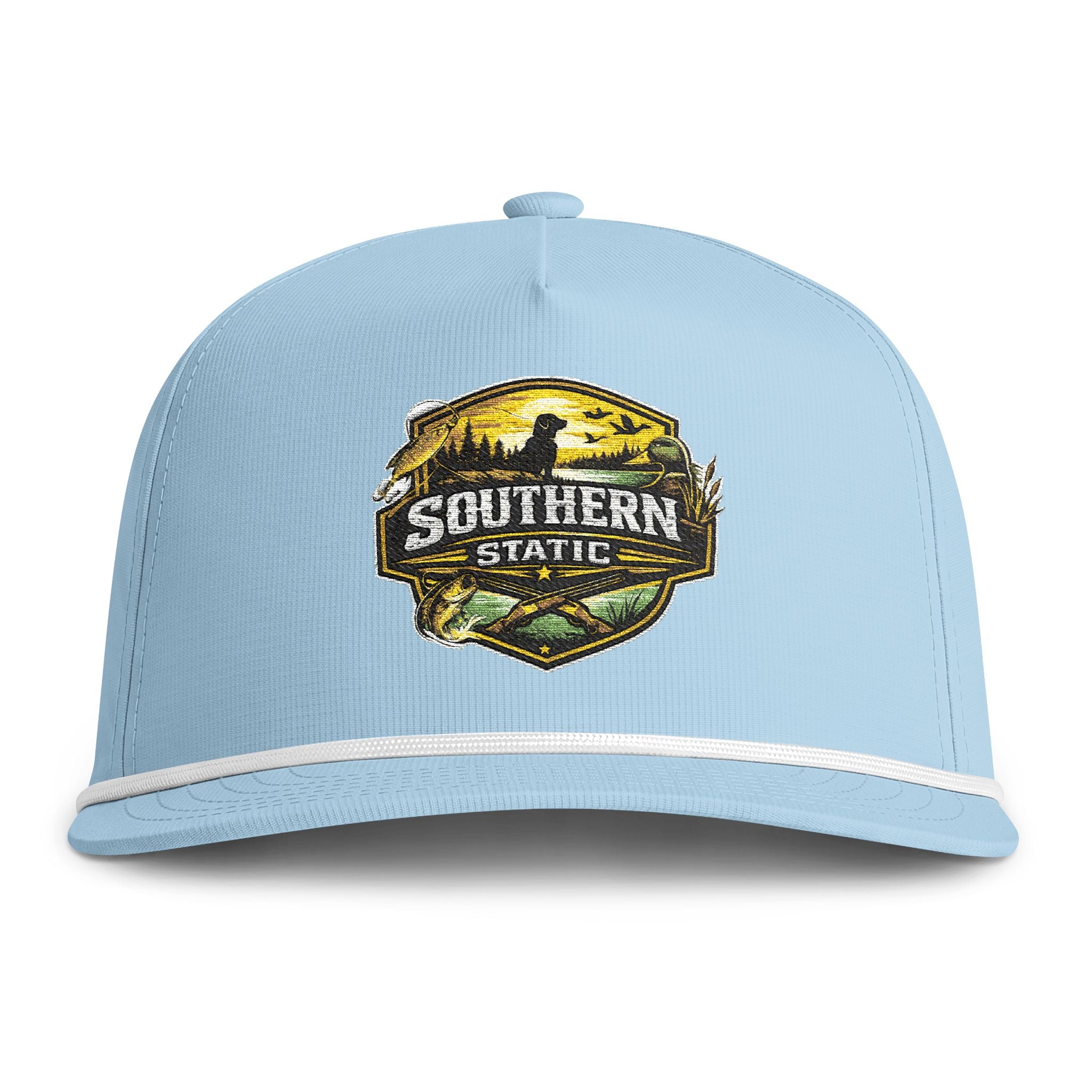 Sunwashed Rope Cap - Southern Static Embroidered Trucker Hat