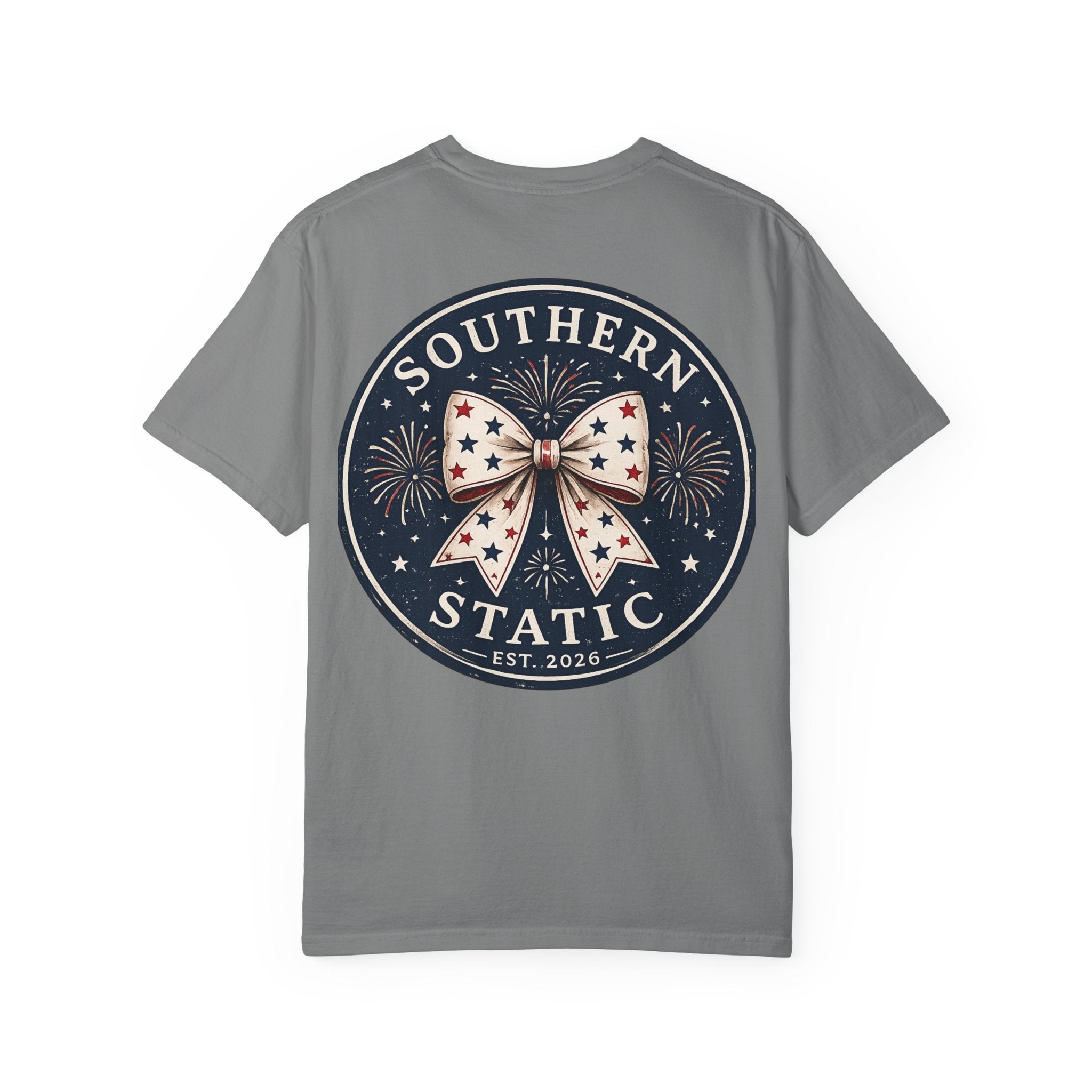 Women’s Southern Static Graphic T-Shirt — Patriotic Bow Logo Tee