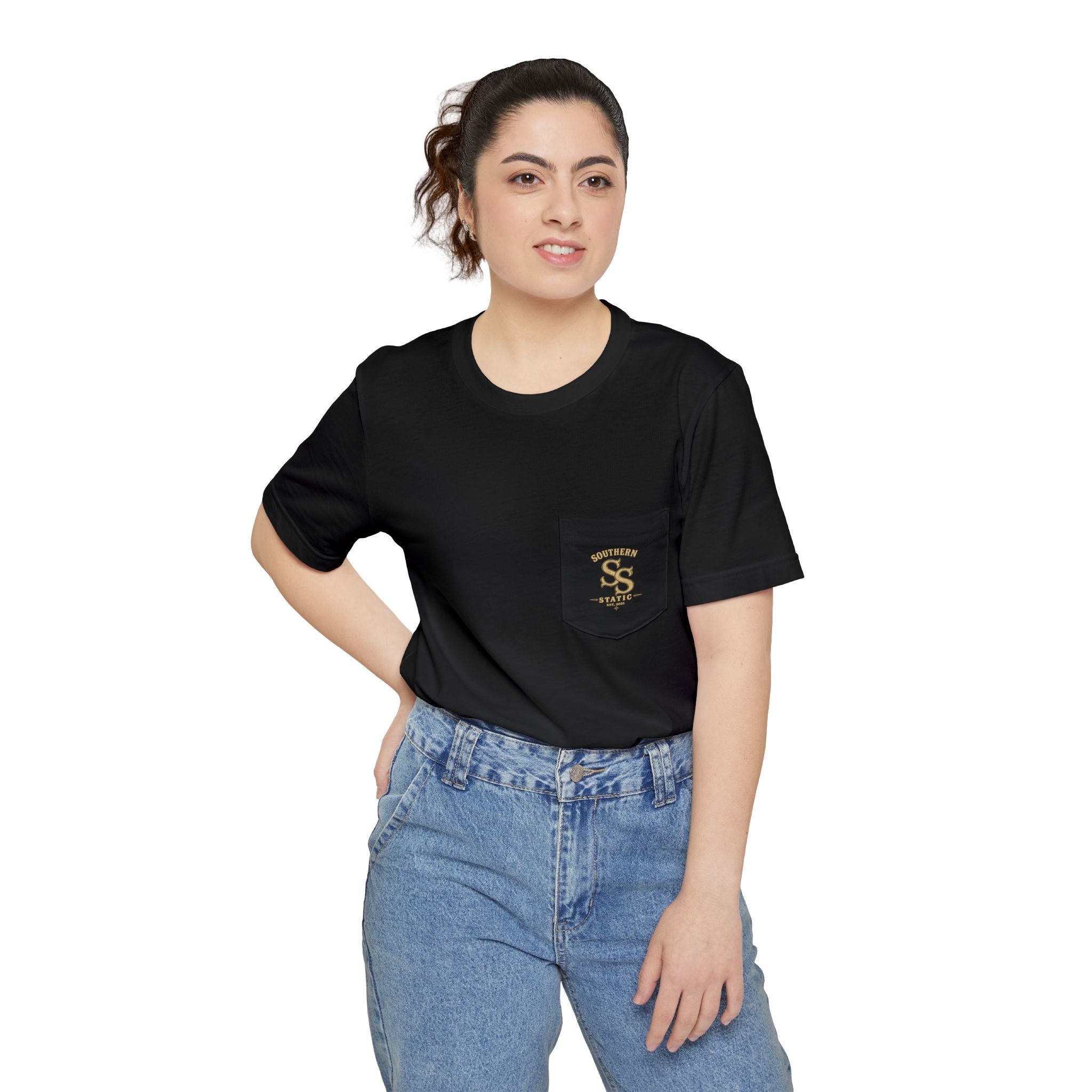 Southern Static Maury Pocket T-Shirt — Nashville Night Skyline Tee