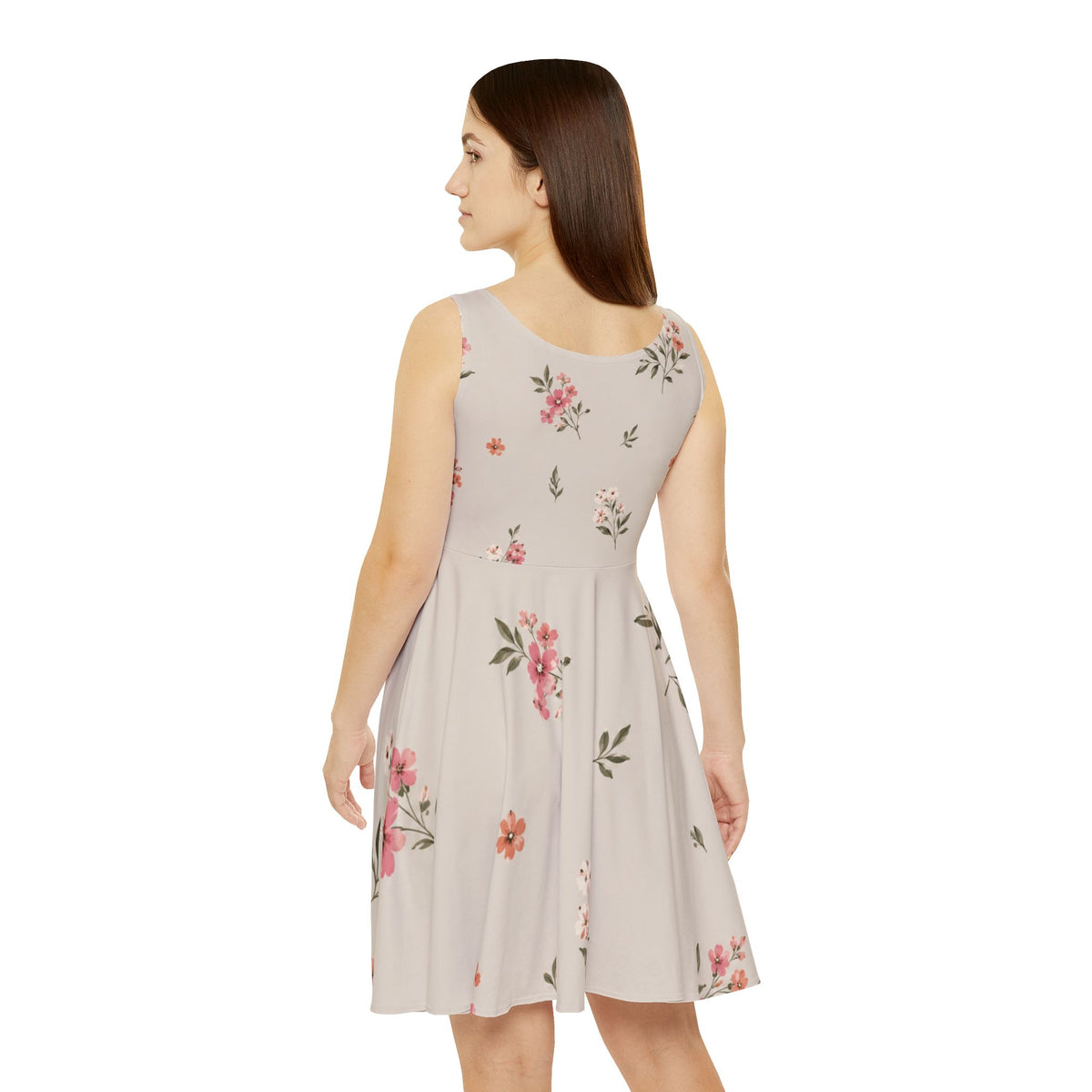 Blush Floral Pattern Women's Skater Dress