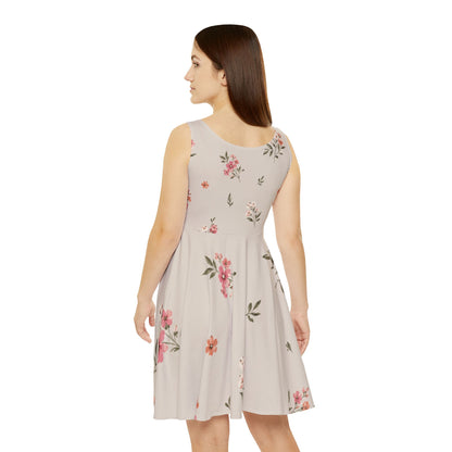 Blush Floral Pattern Women's Skater Dress