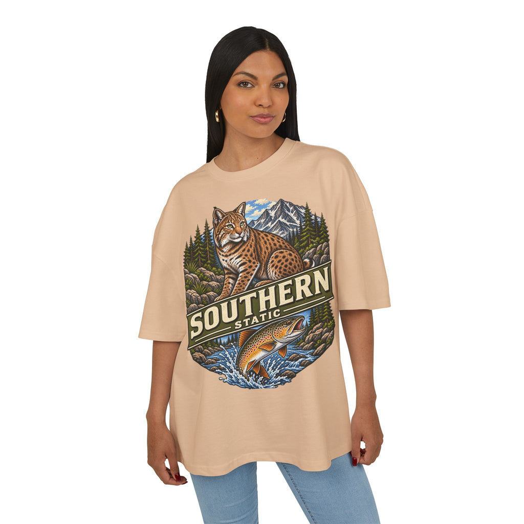 Southern Static Wildlife Tee — Bobcat & Trout Outdoor Graphic Shirt