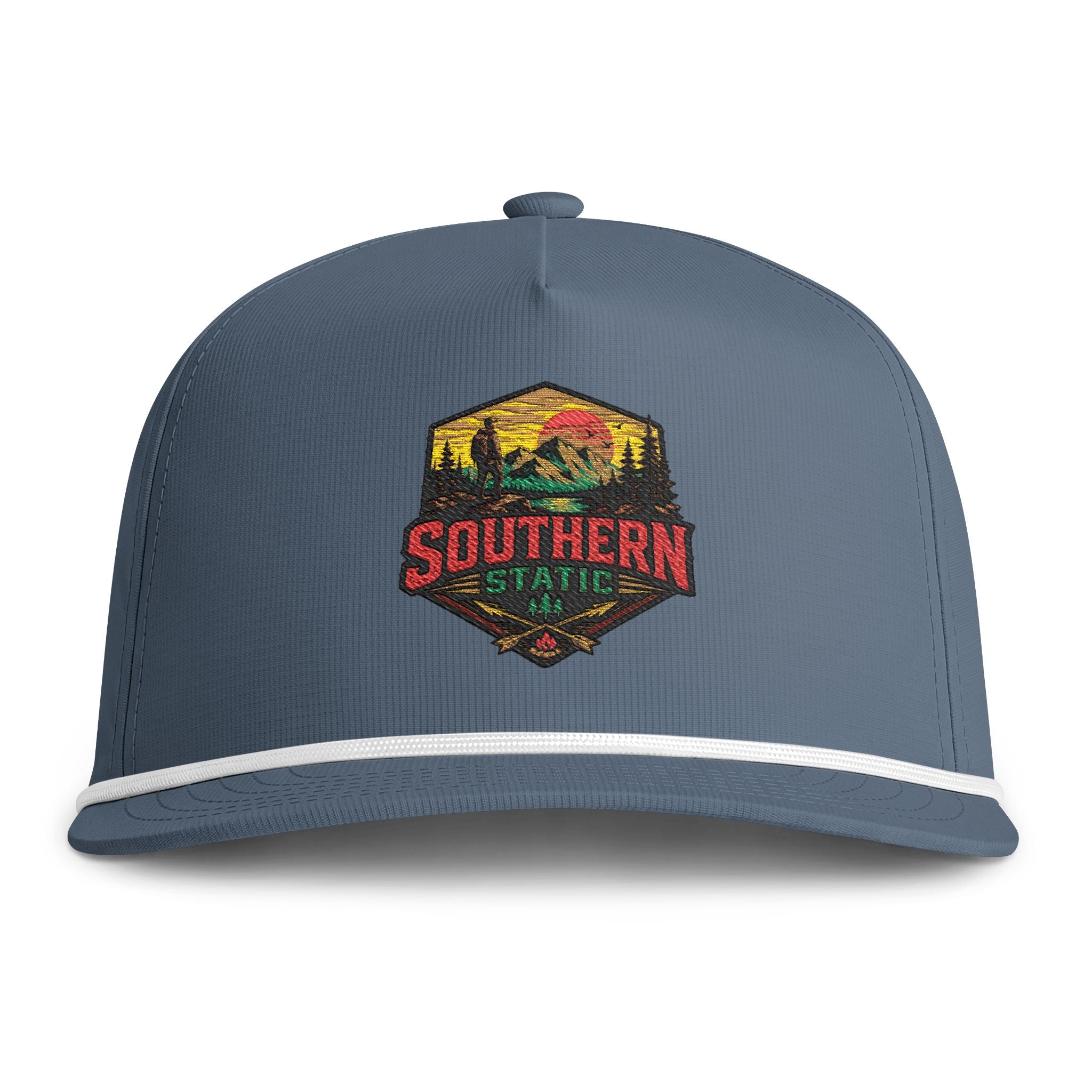 Sunwashed Rope Cap - Southern State Vintage Patch Hat
