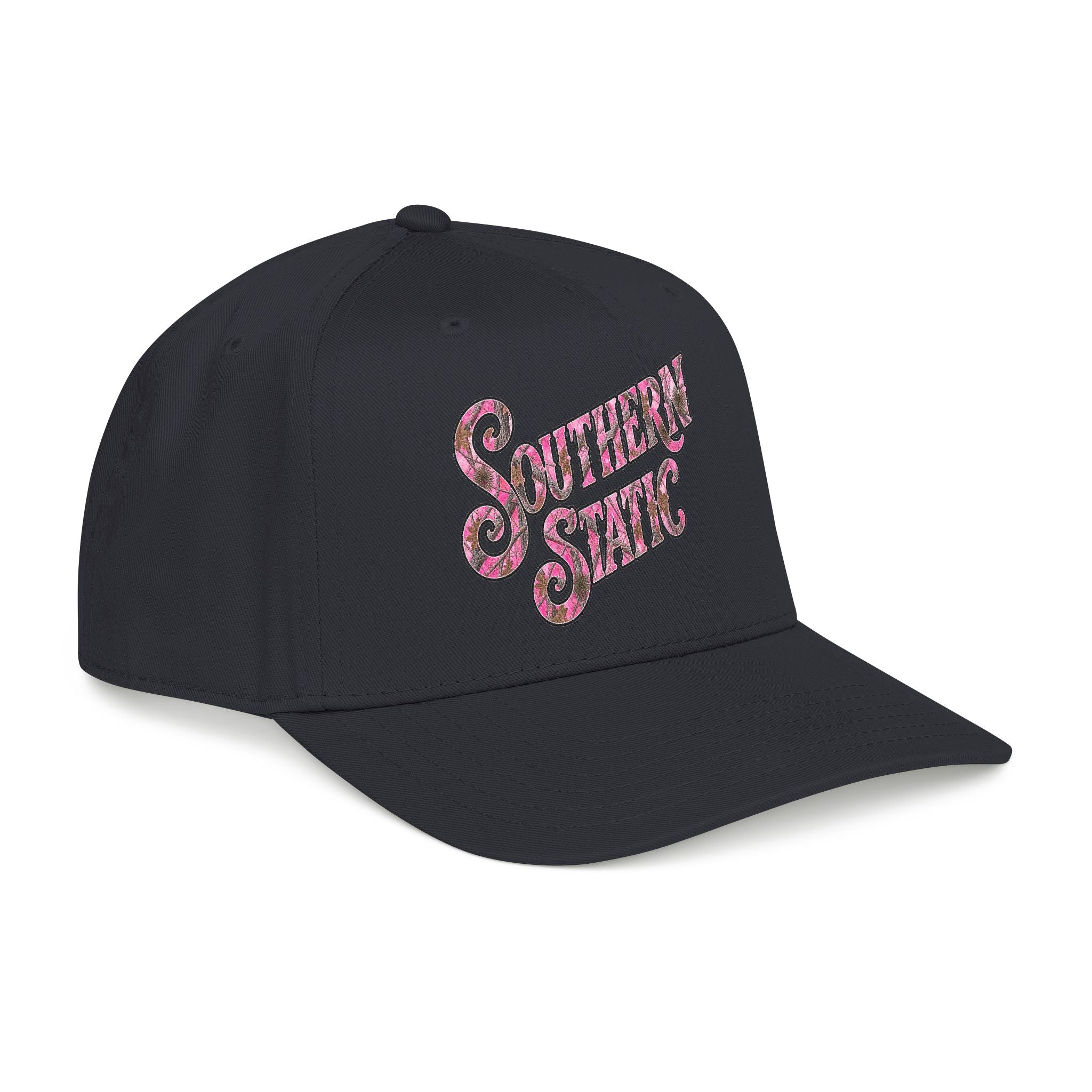 Mid Profile Baseball Cap — 'Southern State' Retro Floral Logo Hat