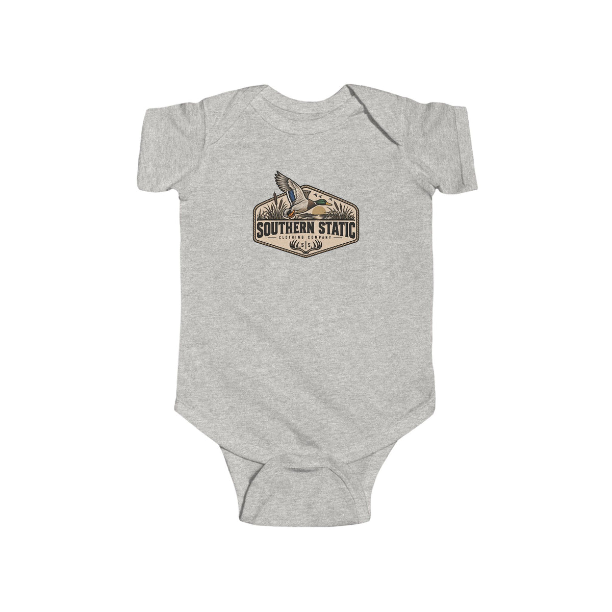 Southern Static Infant Bodysuit — Rustic Horse Logo Baby Onesie