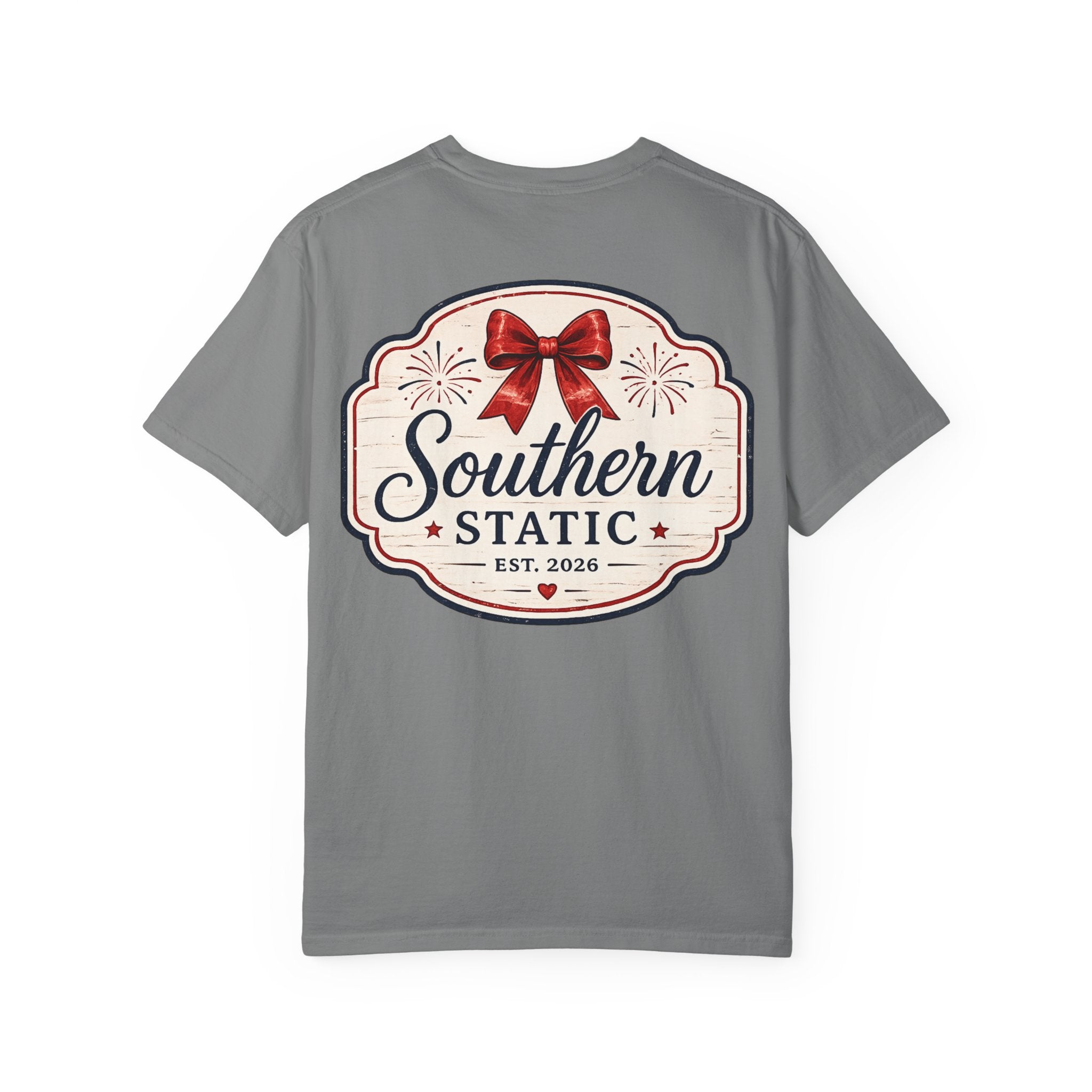 Women’s Southern Static Logo T-Shirt — Patriotic Bow Graphic Tee