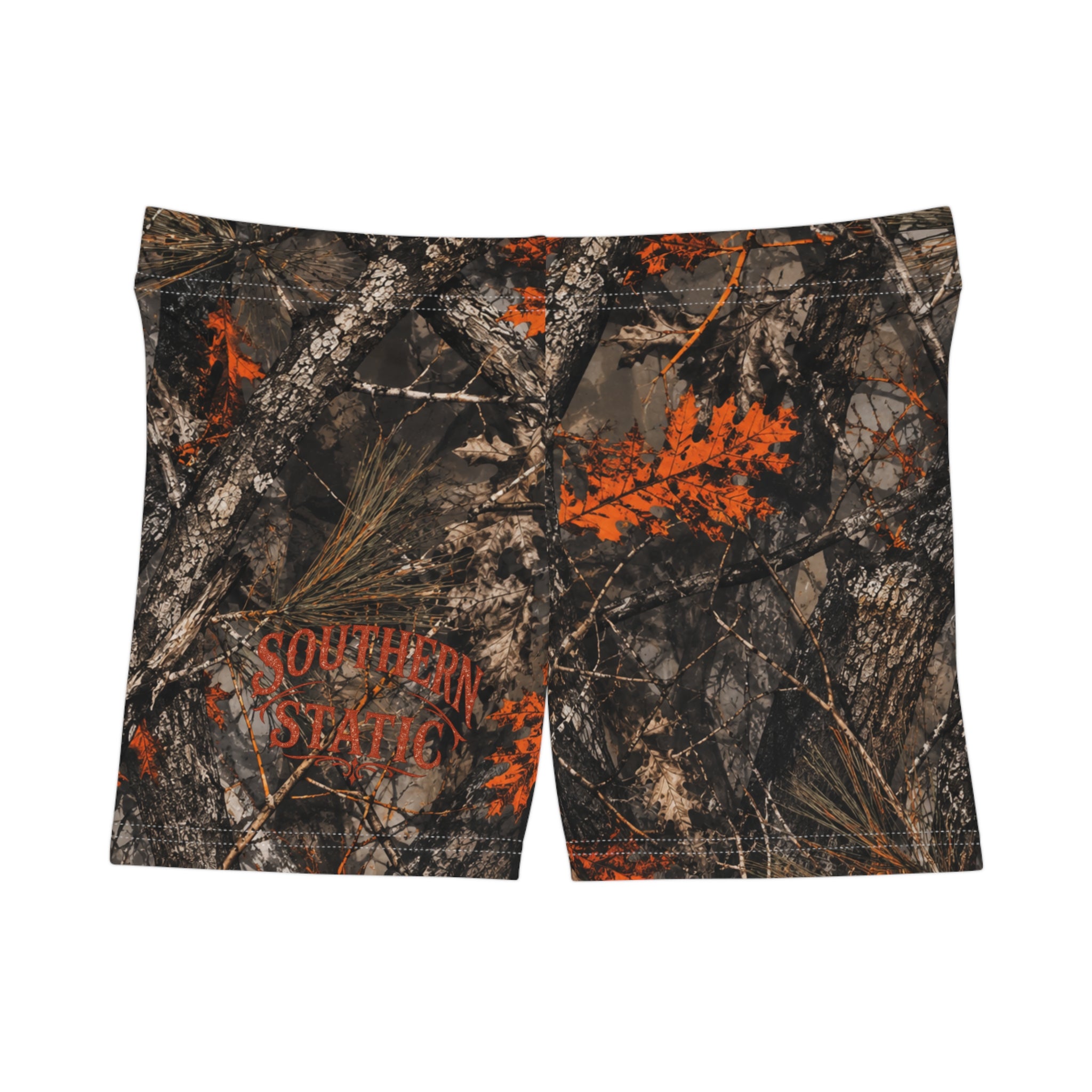 Camo Leaf Women's Shorts – Realtree Orange Hunting Print