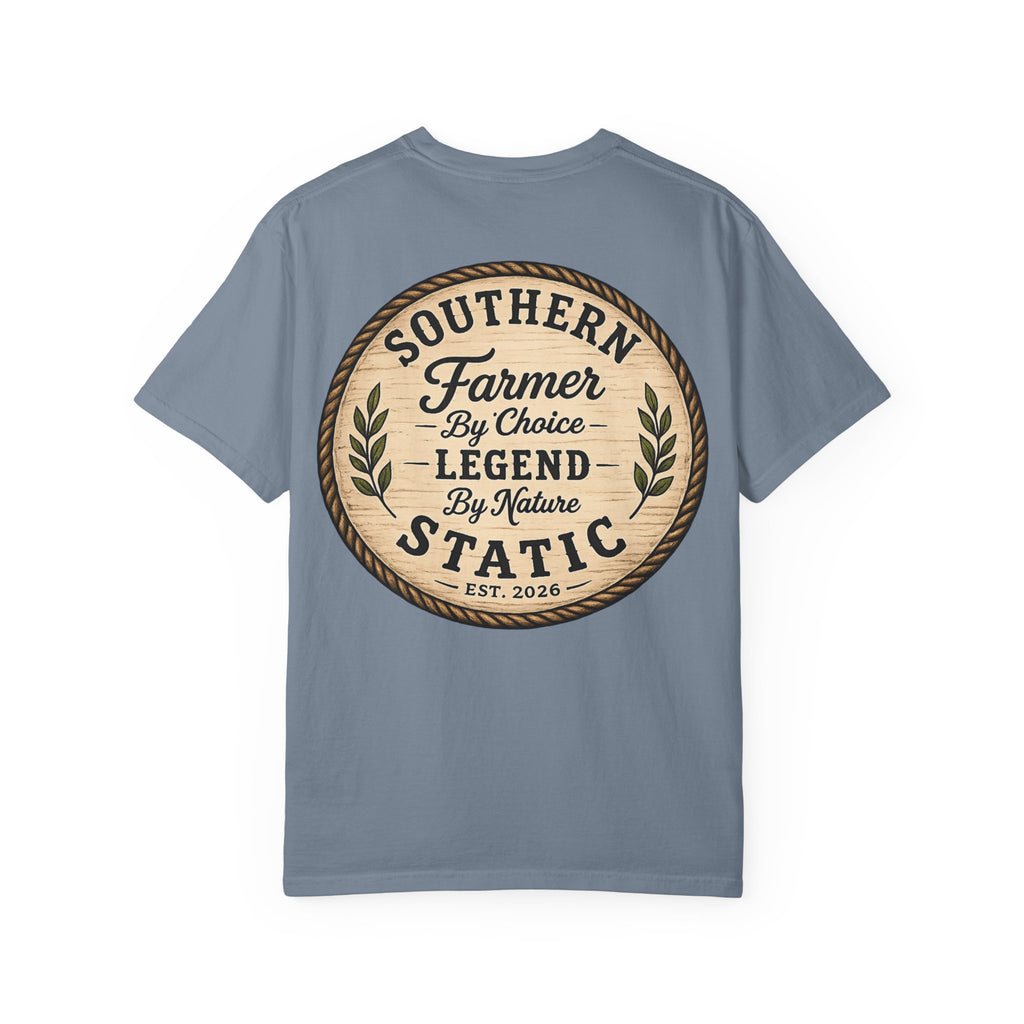 Southern Farmer By Choice T-Shirt — 'Southern Static' Vintage Farm Logo