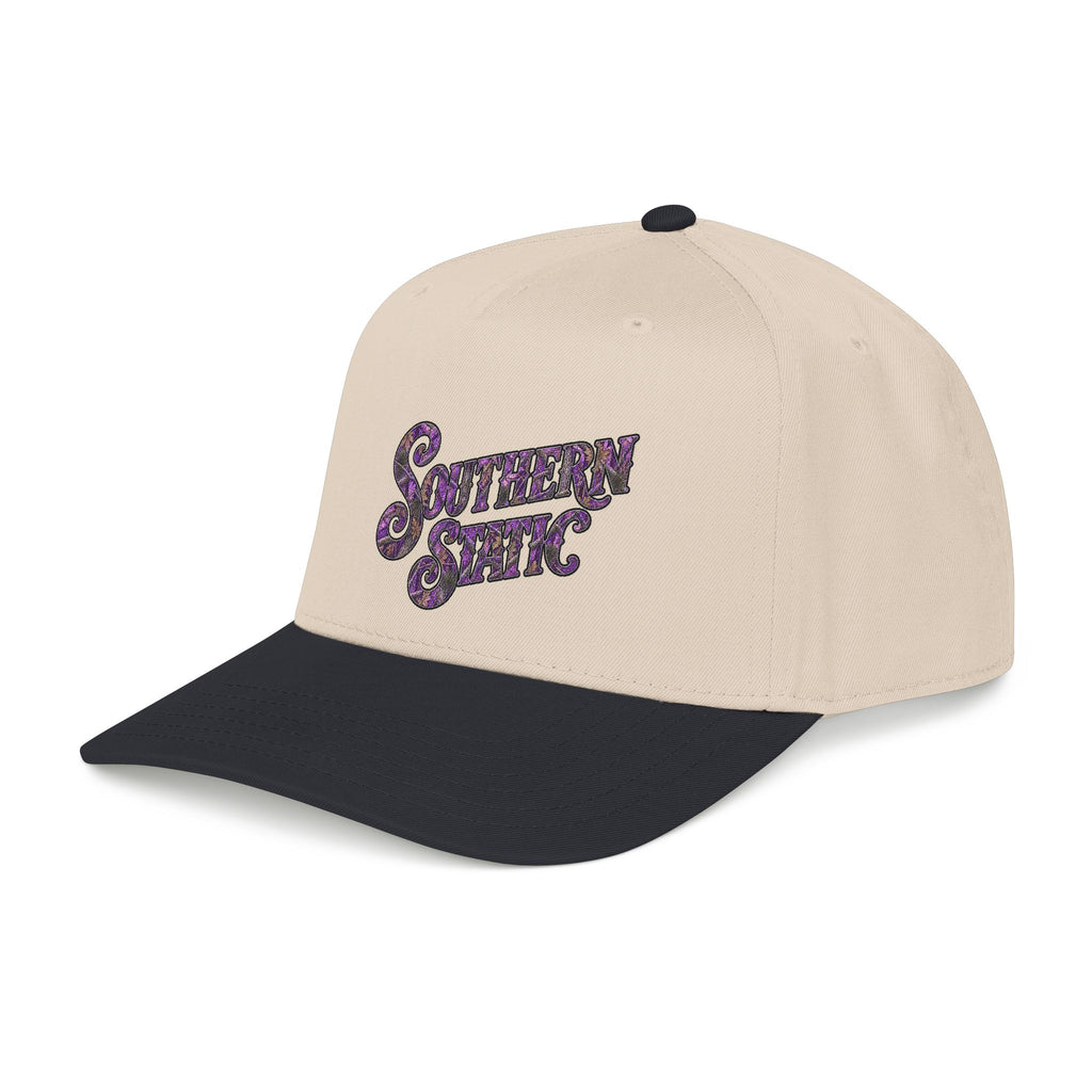 Southern Static Baseball Cap — Retro Floral Script Dad Hat