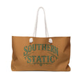Southern Static Weekender Bag | Retro Western Logo, Canvas Tote
