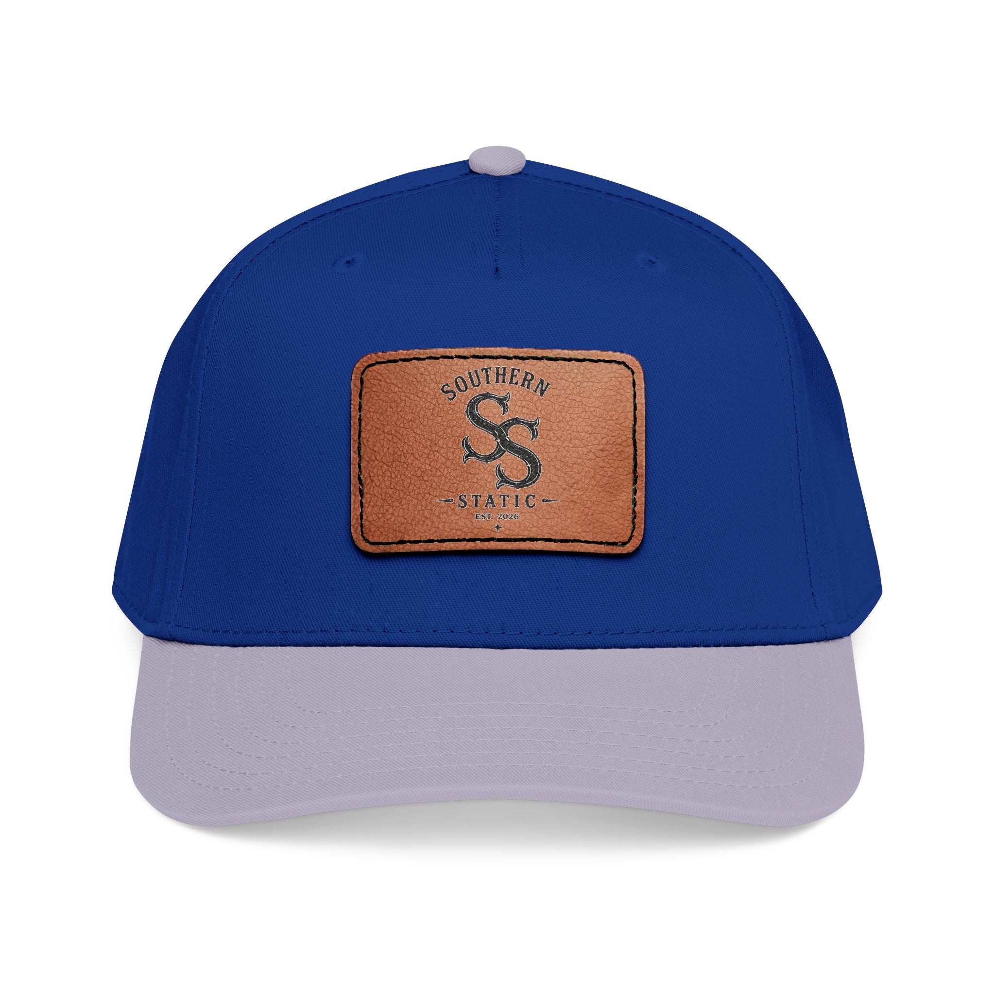 Leather Patch Baseball Cap – Vintage Southern Static Logo