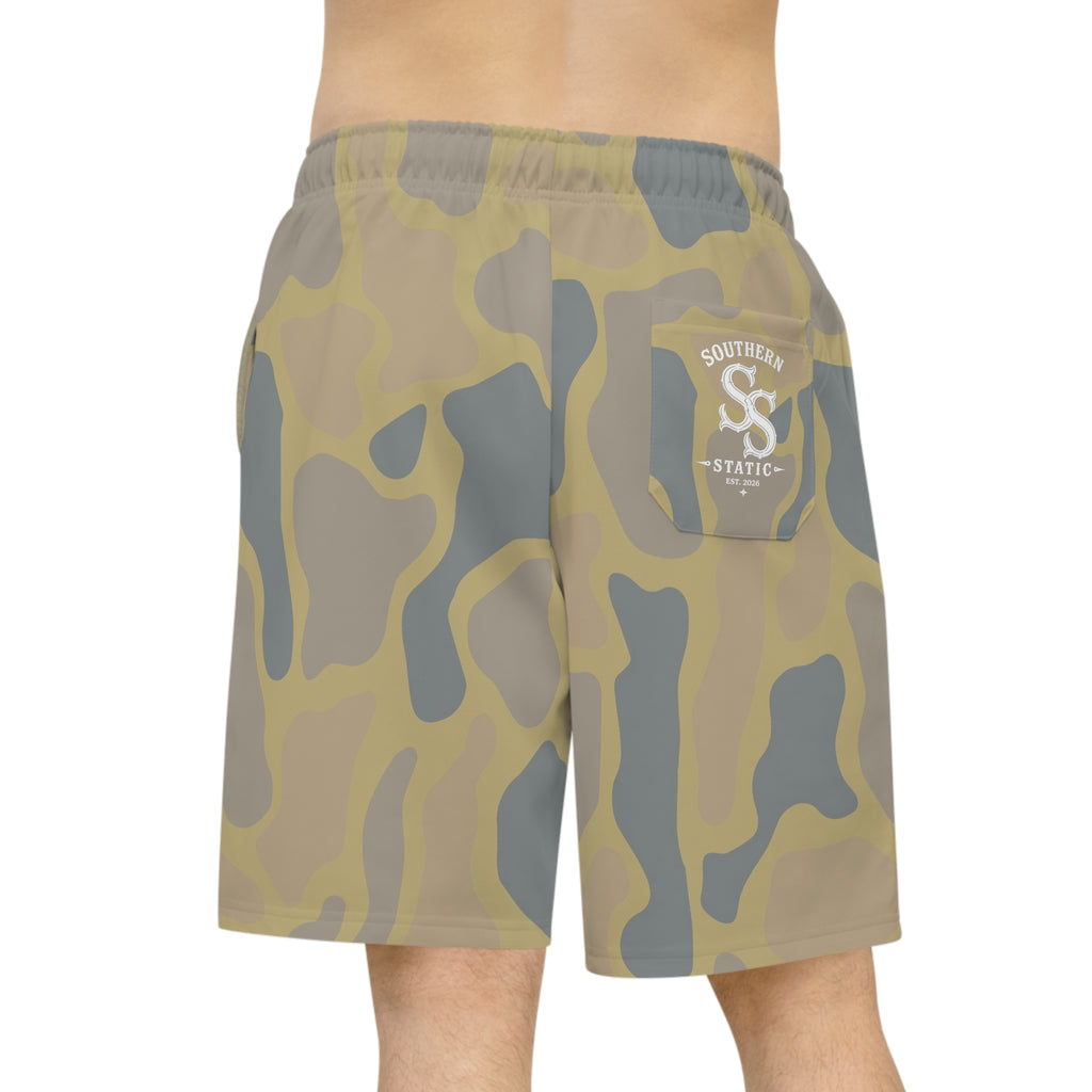 Desert Camo Athletic Shorts — Lightweight AOP Performance Shorts