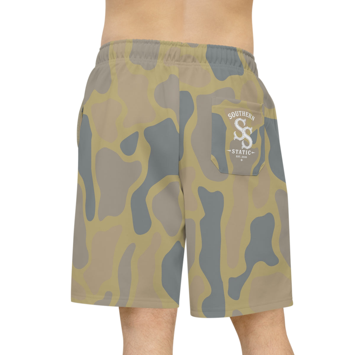 Desert Camo Athletic Shorts — Lightweight AOP Performance Shorts