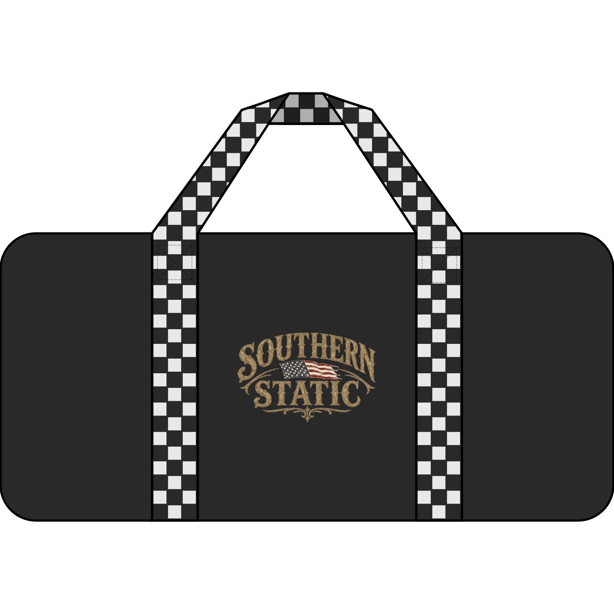 Southern Static Logo Duffel Bag | Checkered or Camo Strap Travel Bag