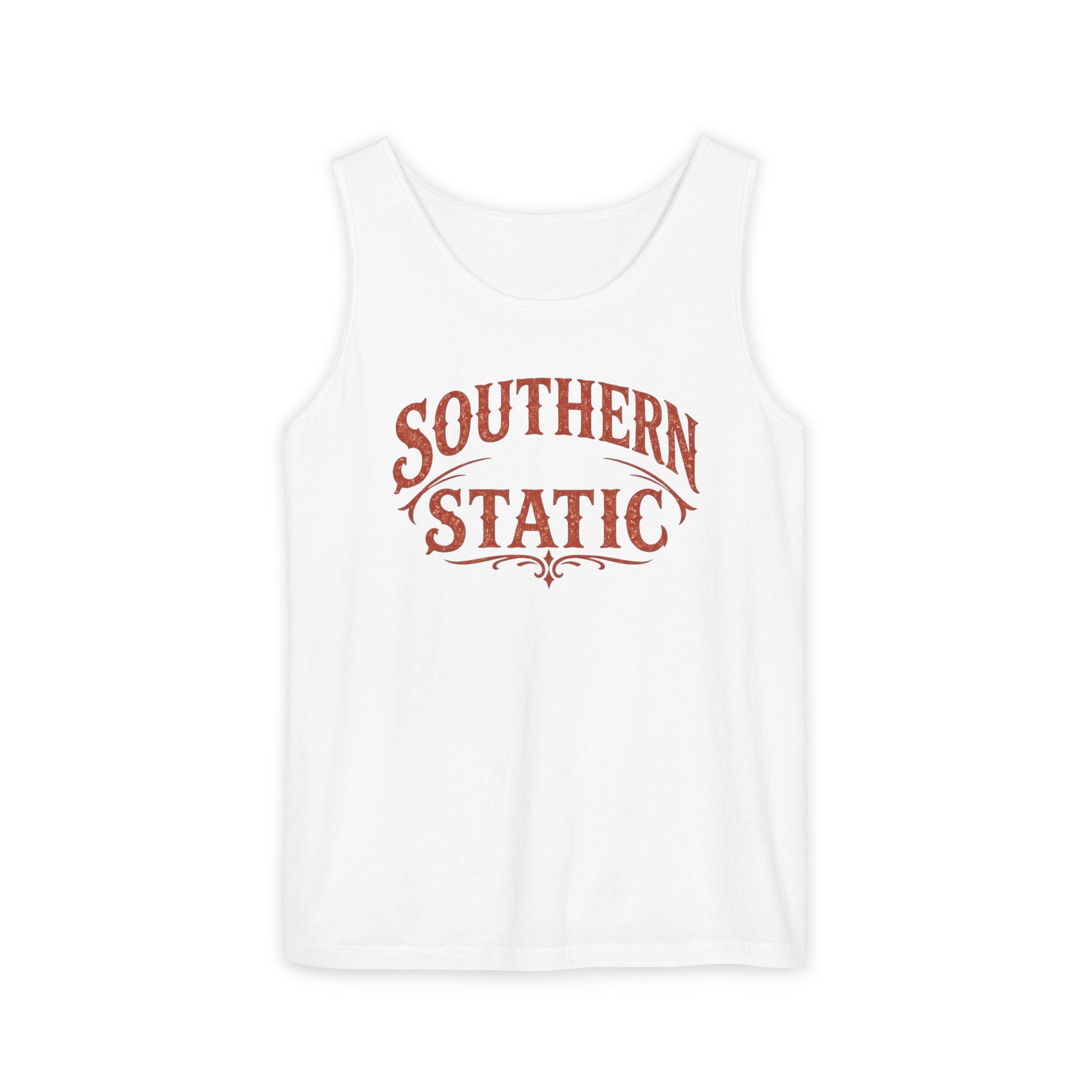 Southern Static Tank Top | Tennessee vintage state outline graphic