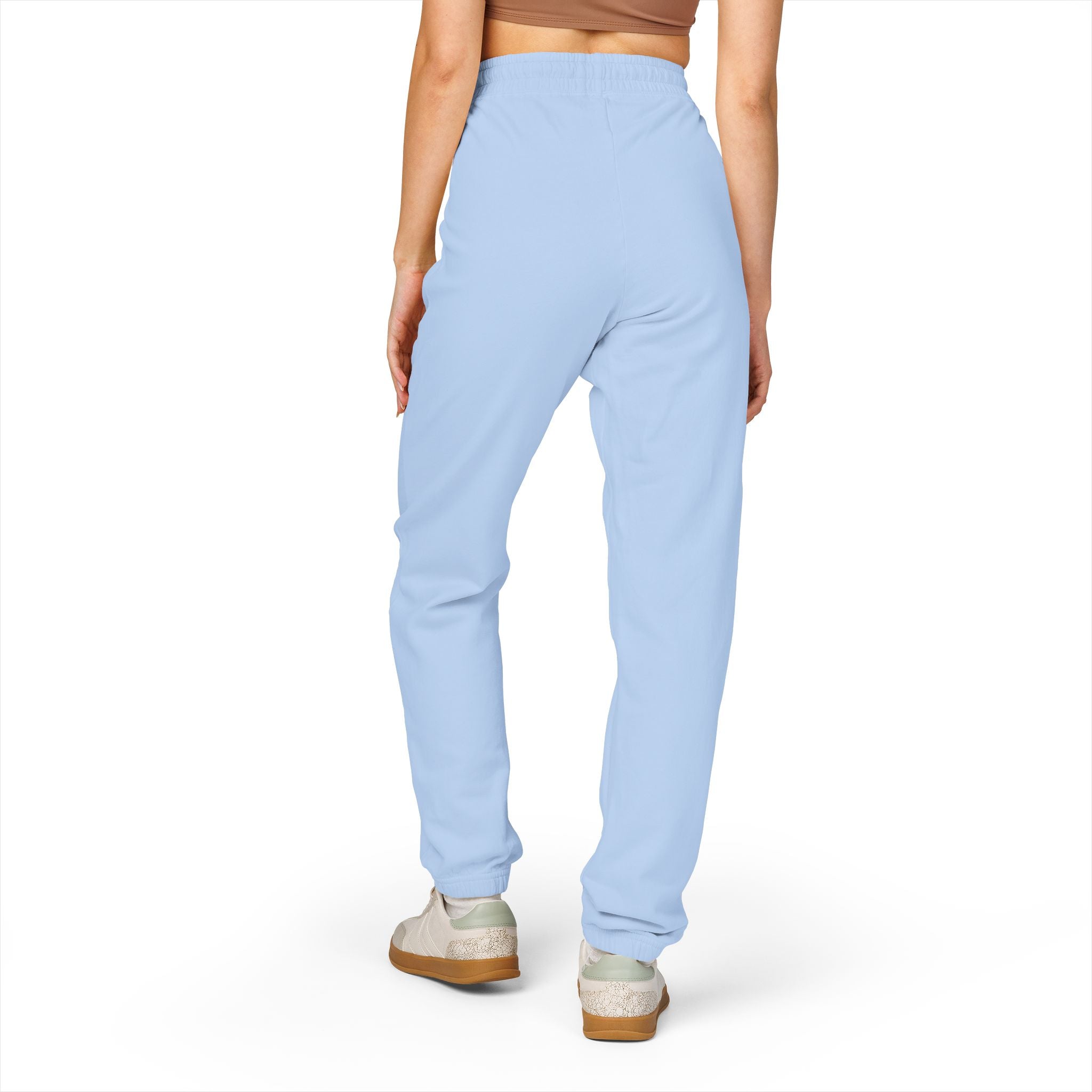 Embroidered 'S' Floral Sweatpants – Garment-Dyed Fleece Joggers