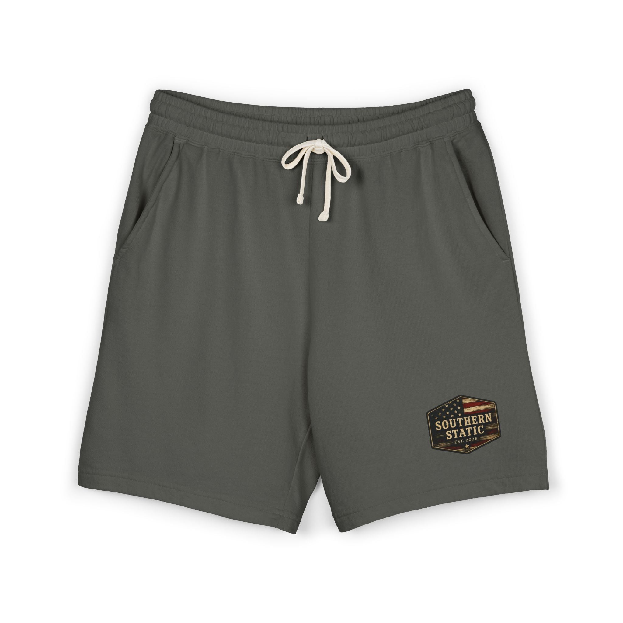 Lightweight Fleece Sweat Shorts — Southern Static Hex Logo
