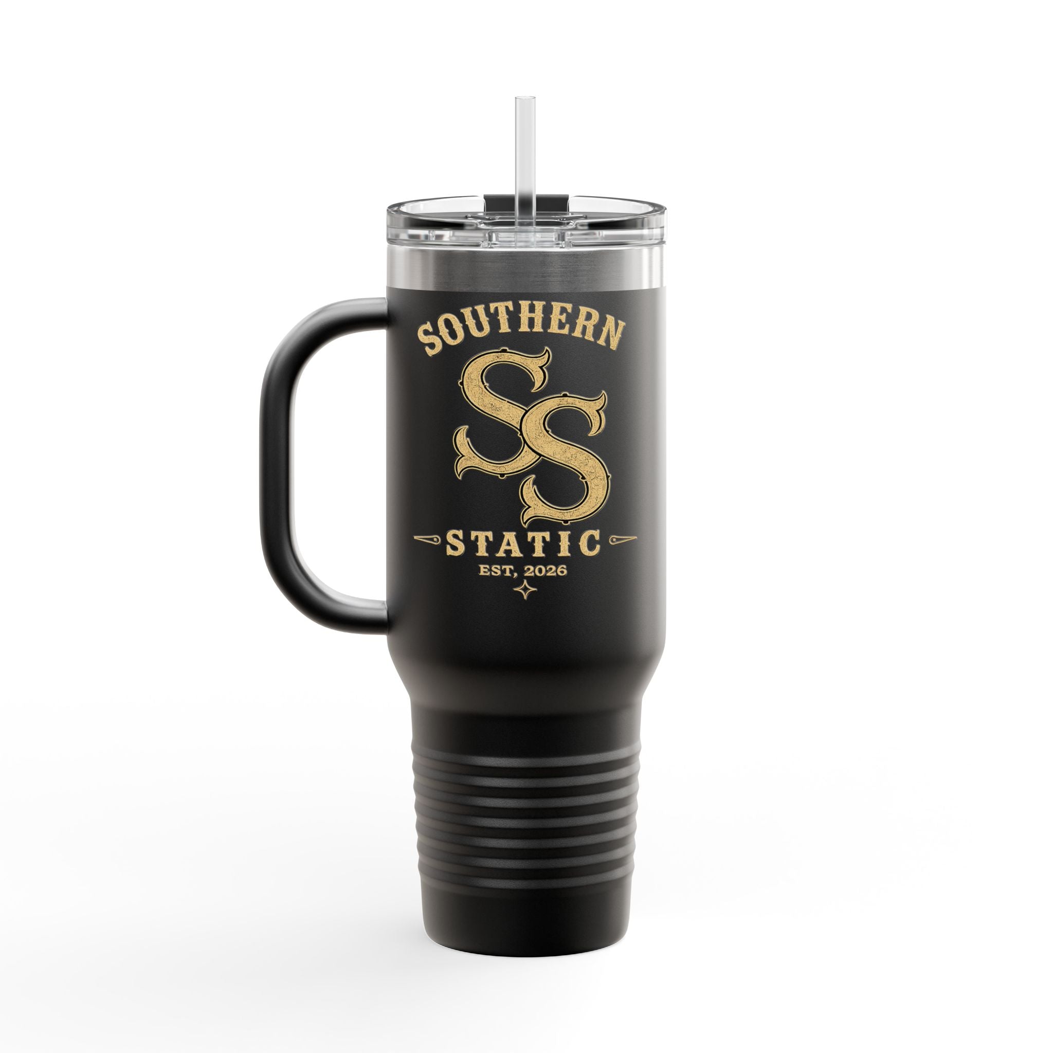 40oz Insulated Travel Mug — Southern Static Logo Stainless Tumbler
