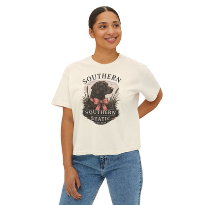 Southern Static Labrador Graphic Tee — Women's Boxy T-Shirt