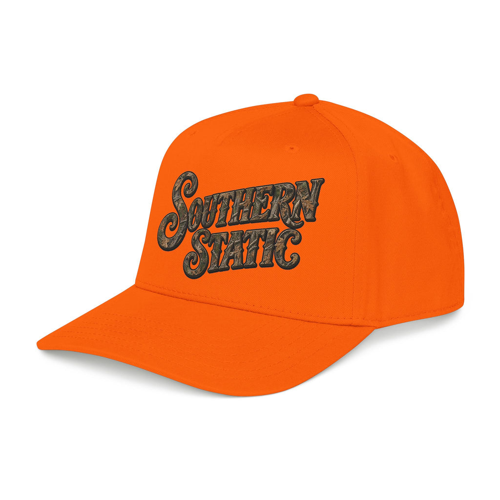 Southern Static Mid-Profile Baseball Cap — Retro Script Logo Hat