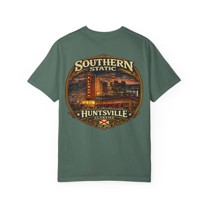 Huntsville Alabama Southern Static T-Shirt — Vintage City Skyline Tee