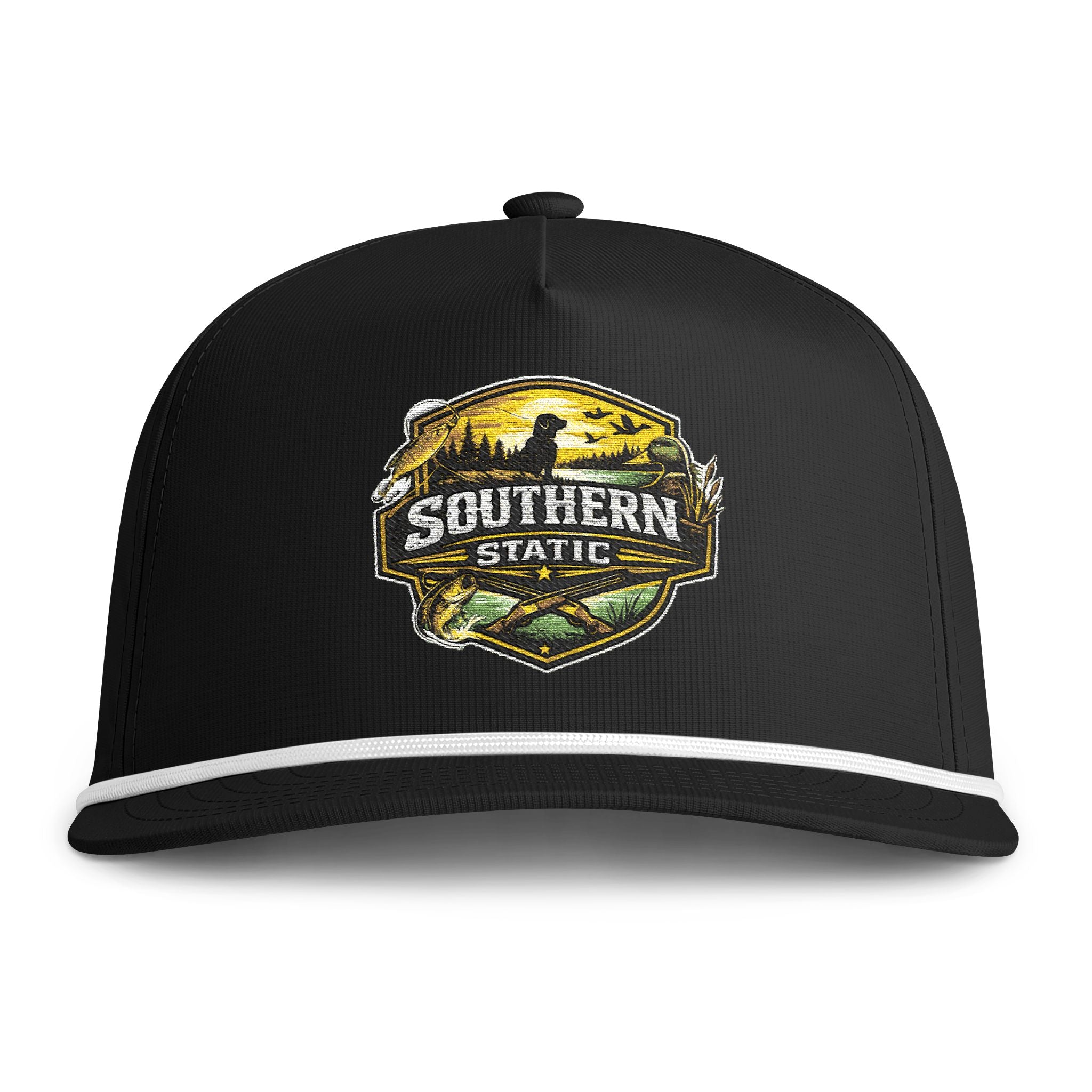 Sunwashed Rope Cap - Southern Static Embroidered Trucker Hat